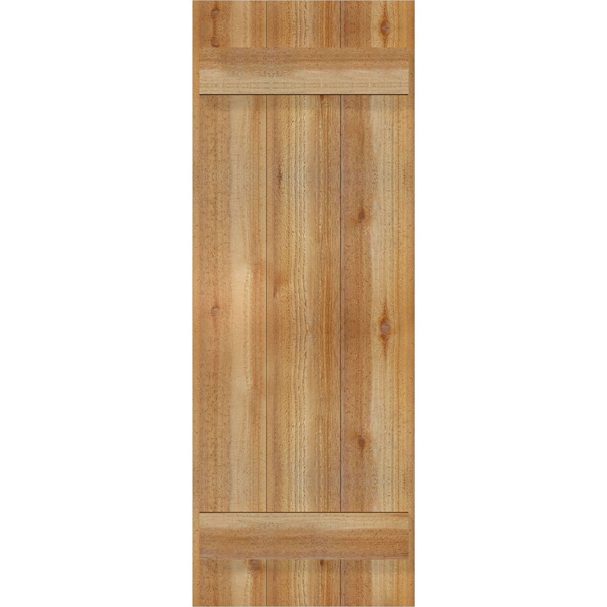 Ekena Millwork RBJ06S16X044RWR 16.125-in W x 44-in H Unfinished Paintable/Stainable Board and batten Wood Exterior Shutters ( 2 -Pack )