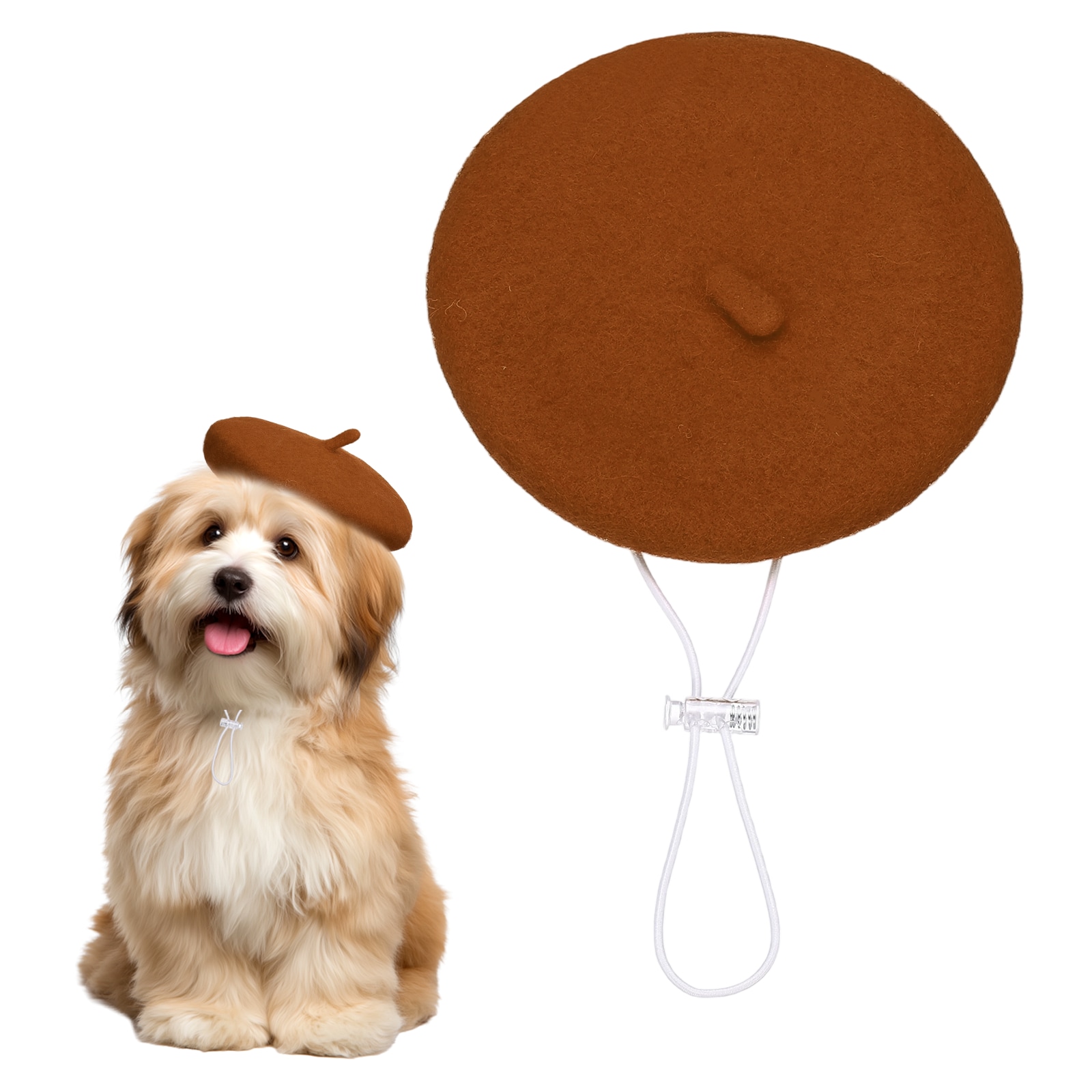 Unique Bargains Dog Beret Wool Hat 6inch Dog Hat Pet French Artist ...