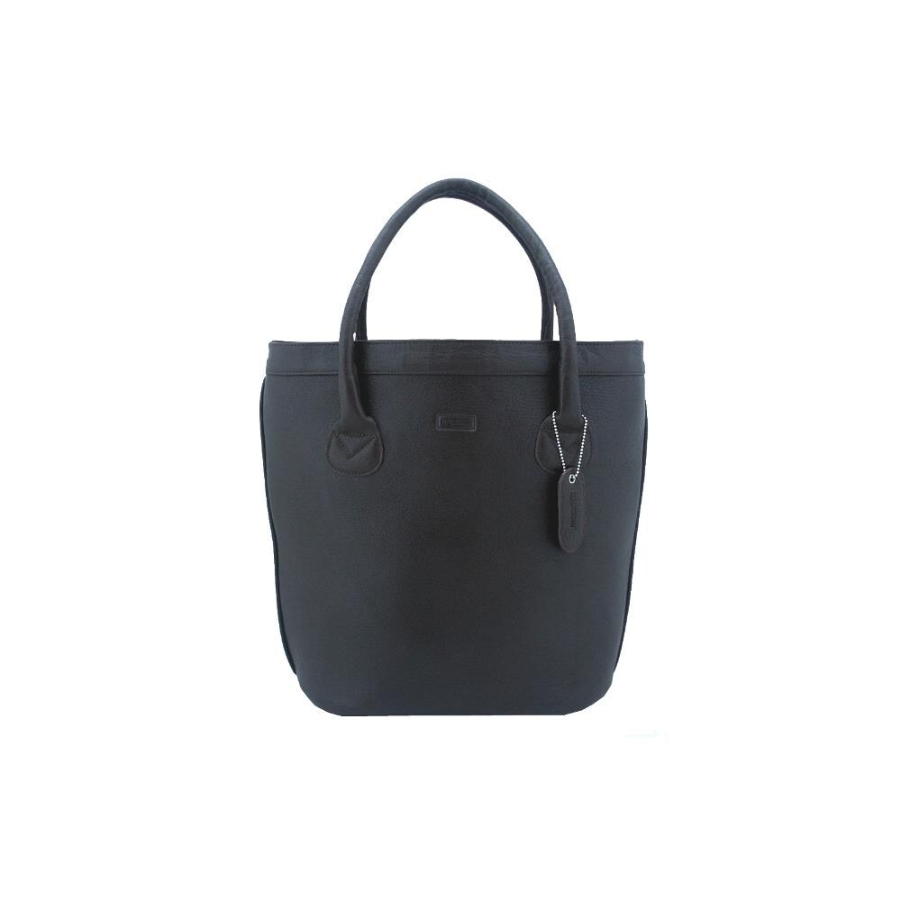  LTRBY023 Leatherbay 20105 Oxford Leather Tote, Dark Brown