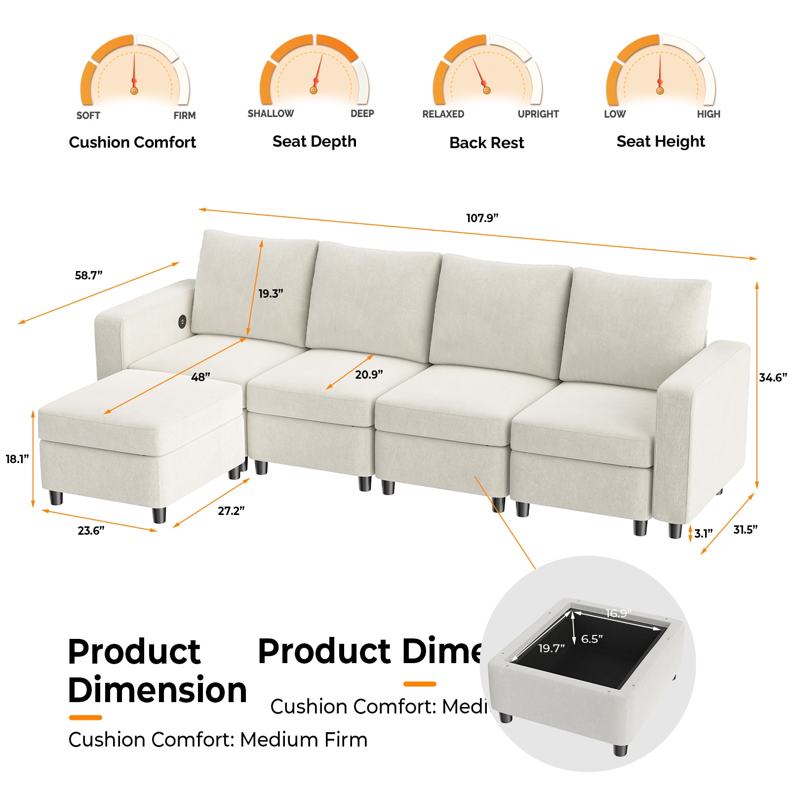Winado LO14424+25+26+1A4B1C Sofas-Loveseats - View #2