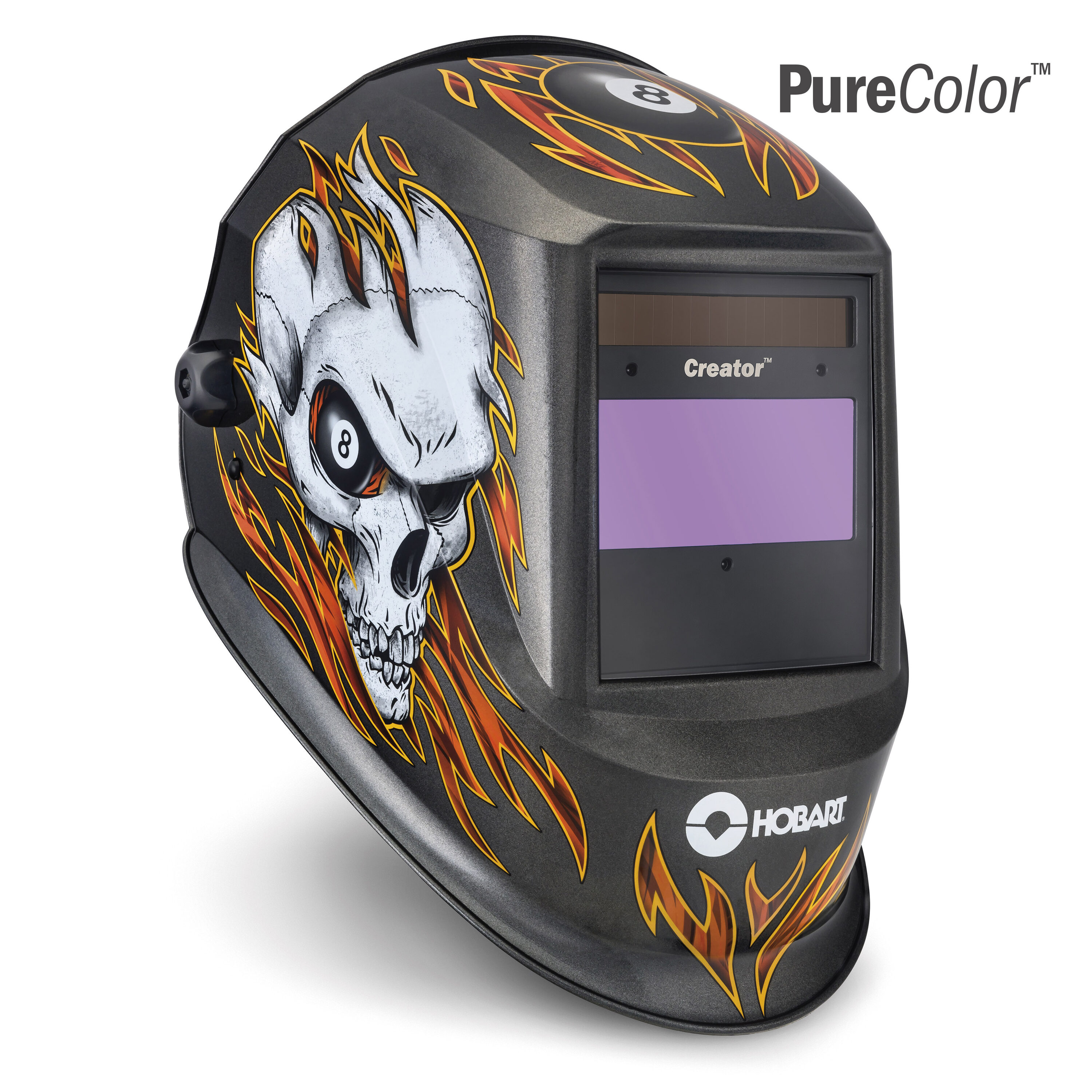Hobart 770868 Auto Darkening Variable Shade Grey Orange White Welding Helmet