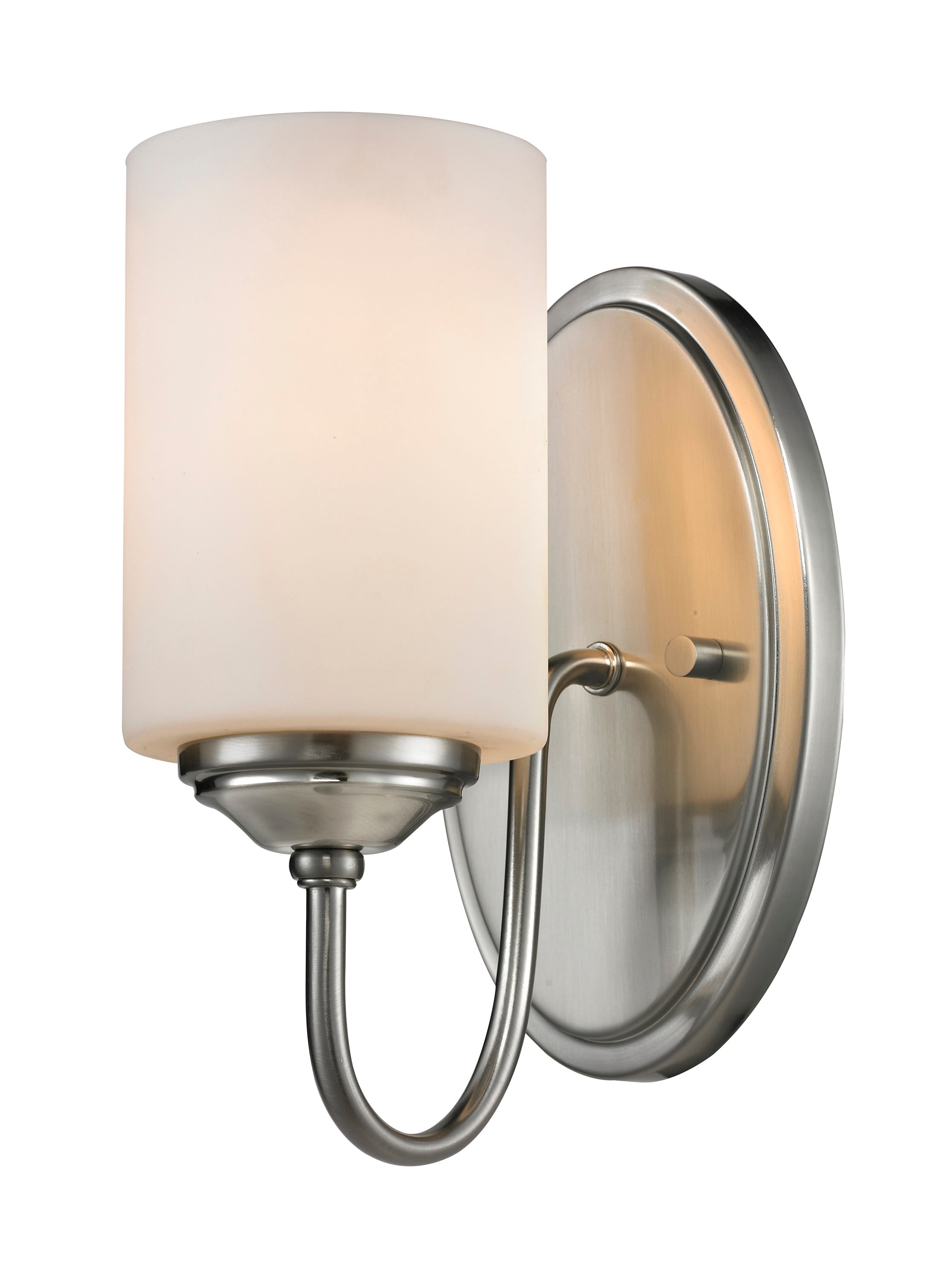 Z-Lite Cardinal 5-in W 1-Light Brushed Nickel Transitional Wall Sconce ...