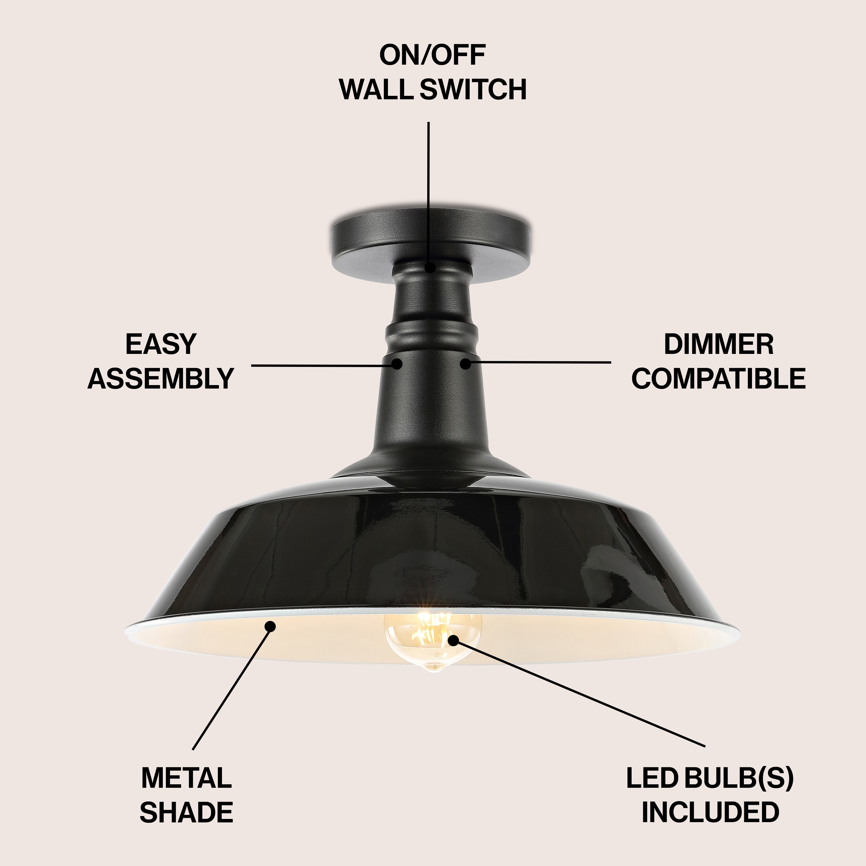 JONATHAN  Y JYL7617B flushmounts - View #3