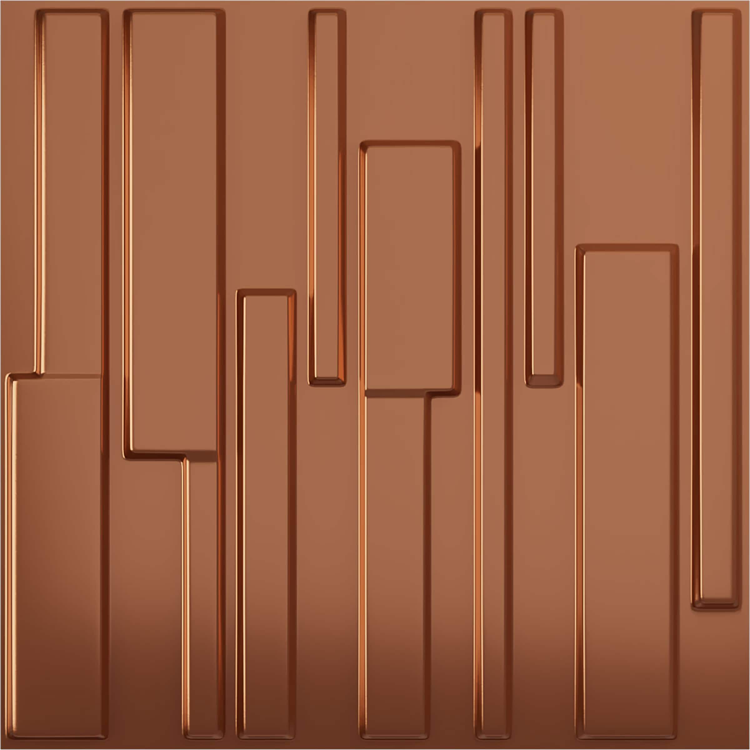 Ekena Millwork WP20X20WGBCO 19-5/8-in x 19-5/8-in Embossed Paintable/Stainable Copper PVC Wall Panel (