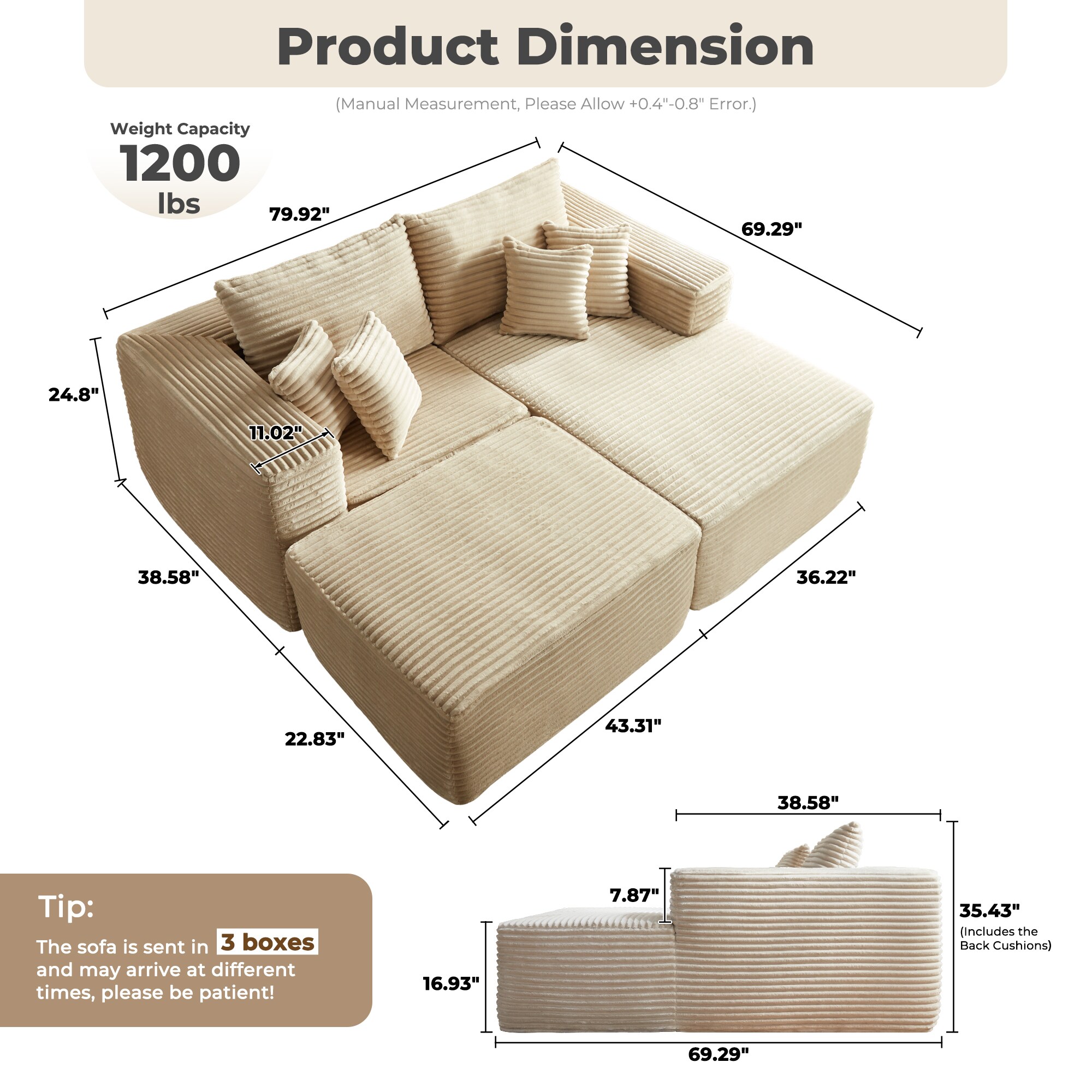 Pouuin SMOMO-240R Sofas-Loveseats - View #7