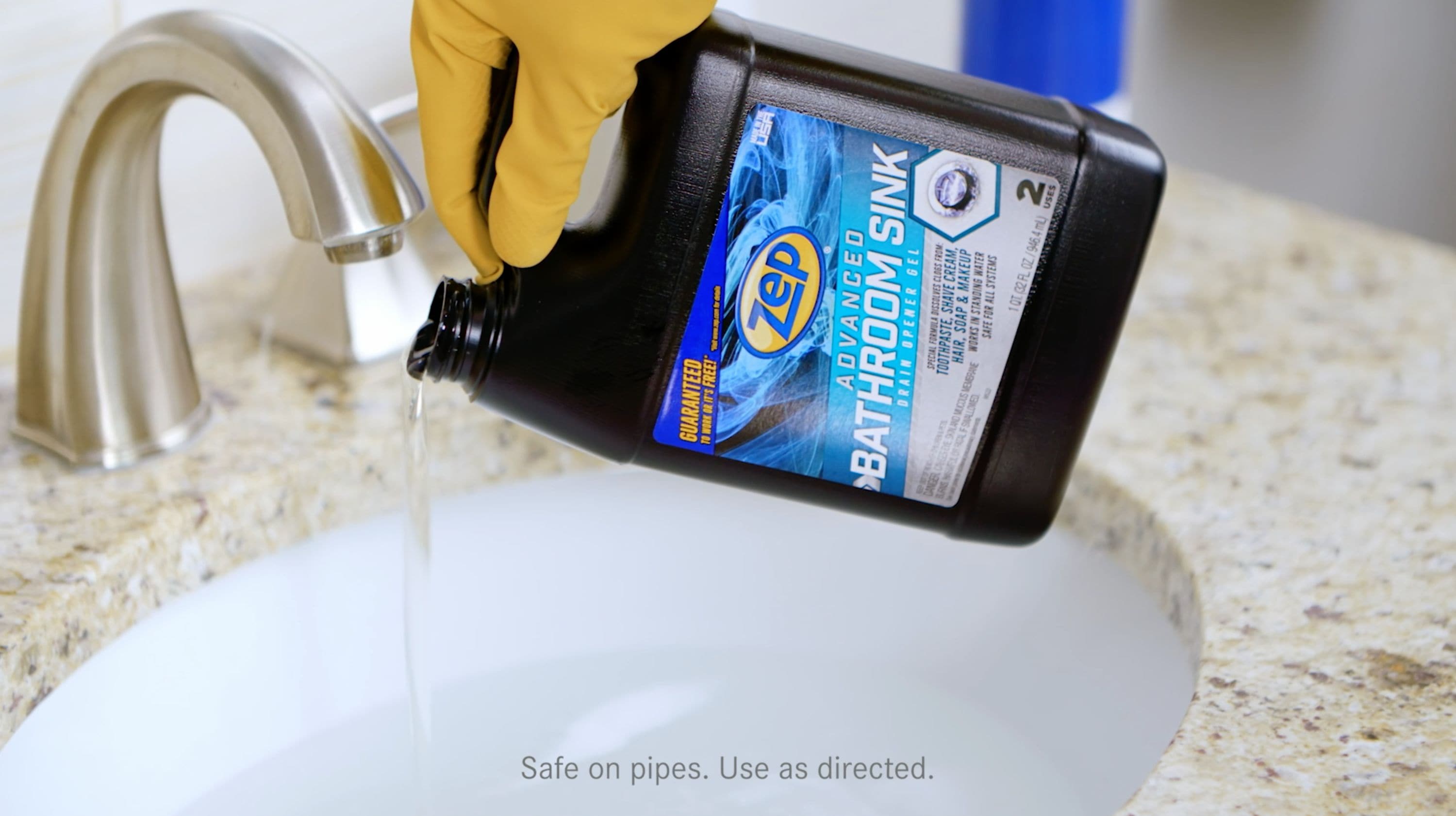 Advanced Bathroom Sink Drain Opener Gel – Zep Inc.