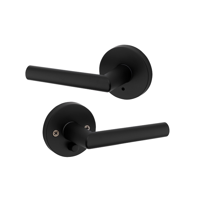 Milan Matte Black Privacy Bed/Bath Door Lever Milan Matte Black Privacy Bed/Bath Door Lever