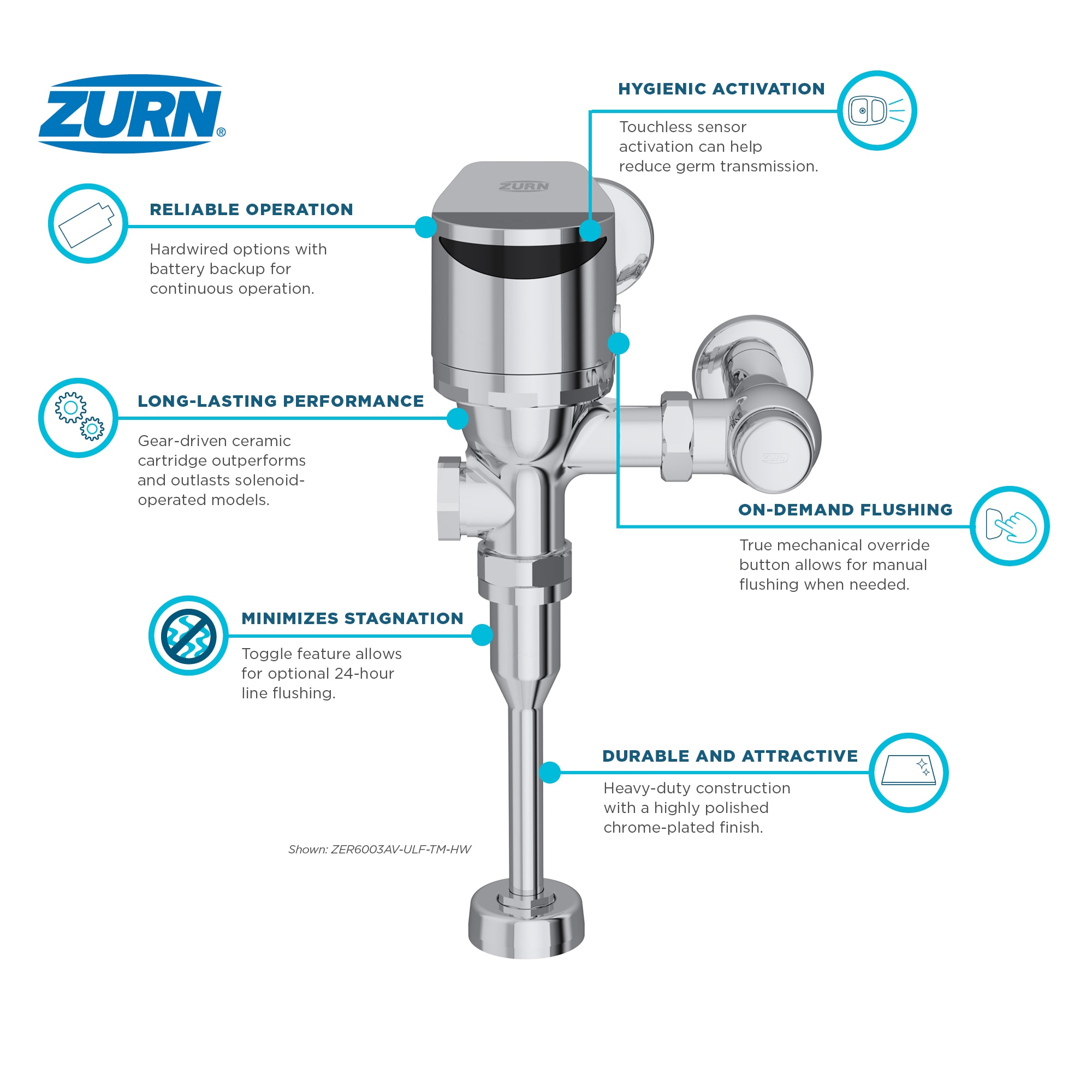 Zurn ZER6003AV-ULF-TM-HW Commercial-Flush-Valves-Repair-Parts - View #9