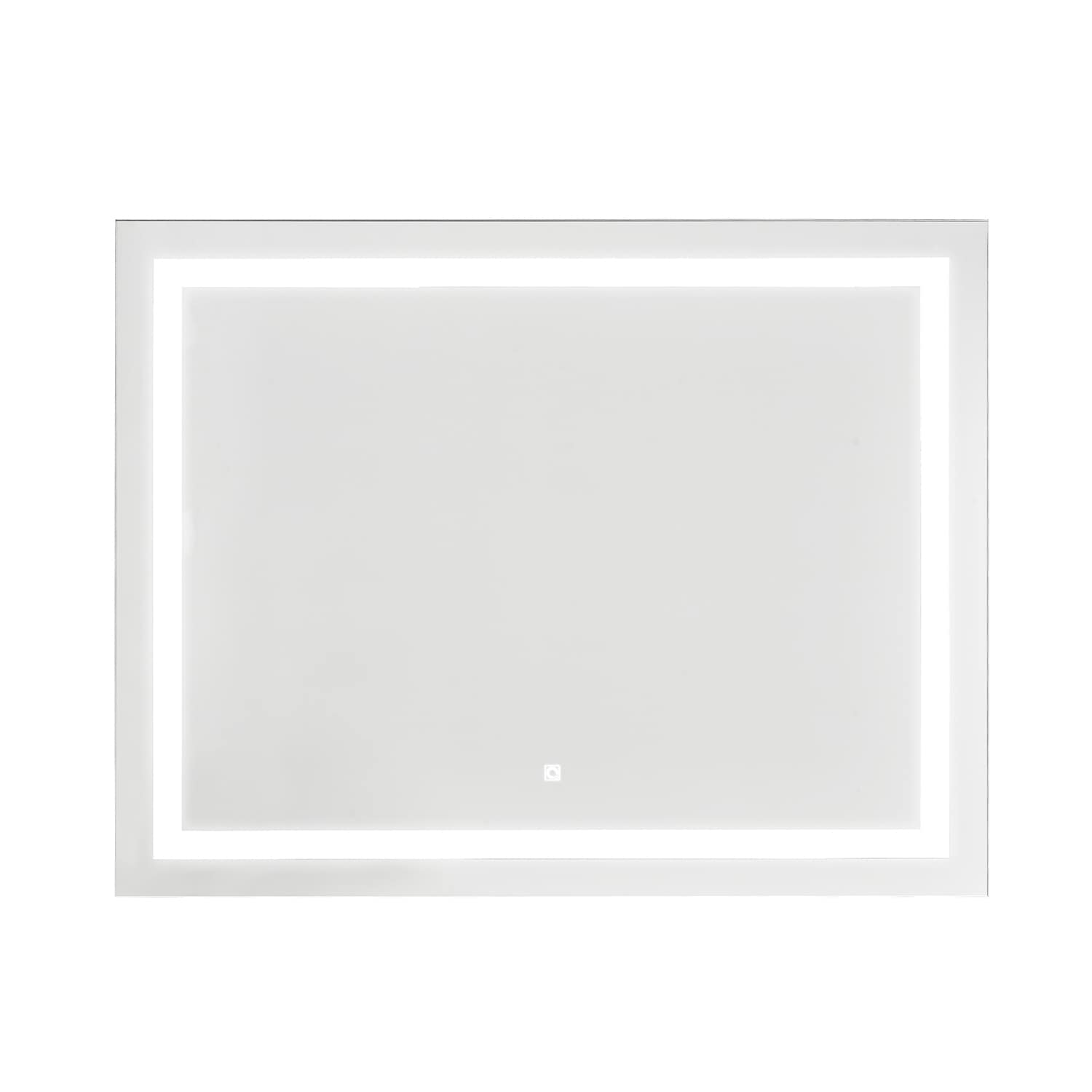 Bybafun YA9700004 36-Inches x 28-Inches Polished Frameless Rectangle Dimmable Lighted Fog Free Bathroom Vanity Mirror ( Silver )