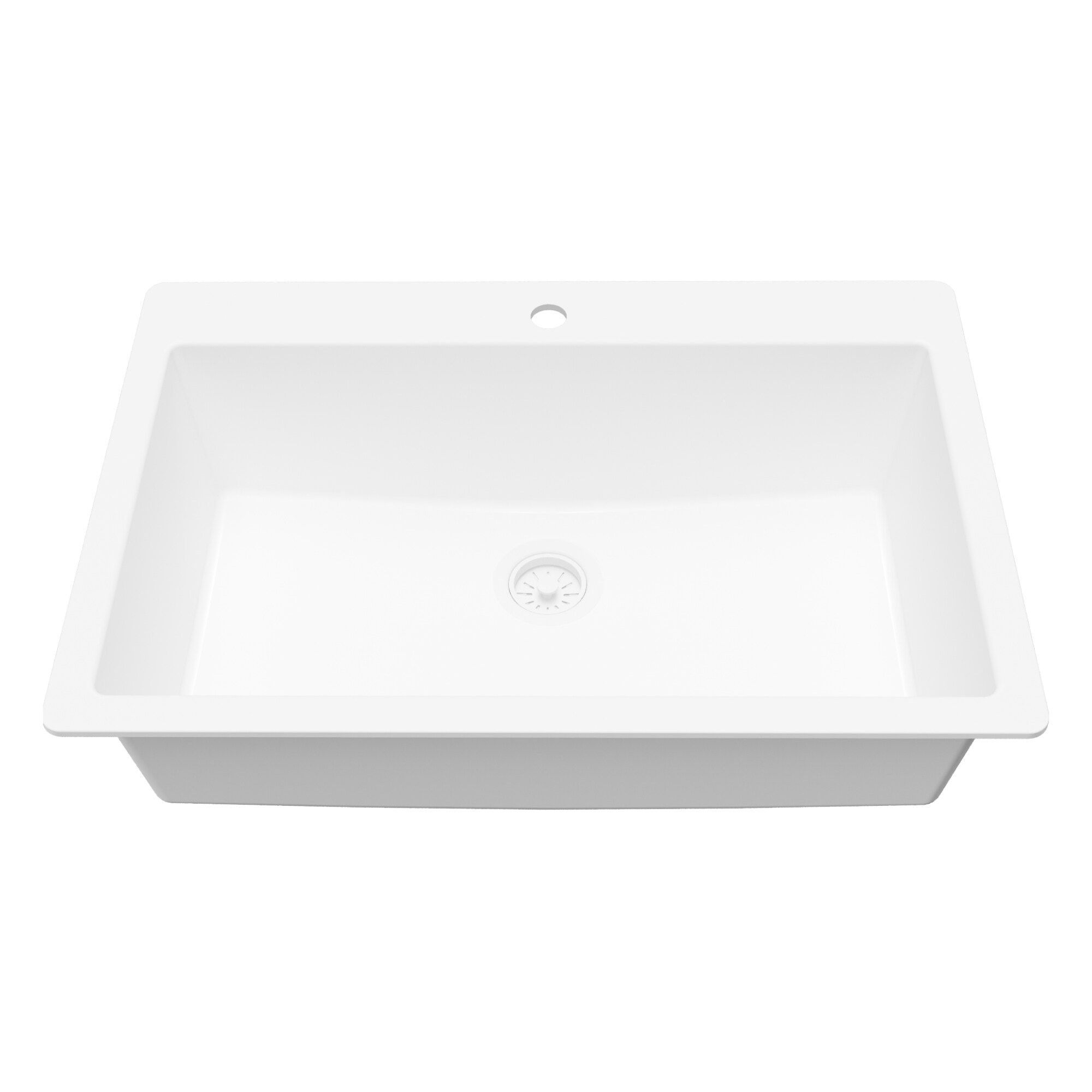 allen + roth Drop-in or undermount 33-in x 22-in Quartz Single bowl Kitchen Sink