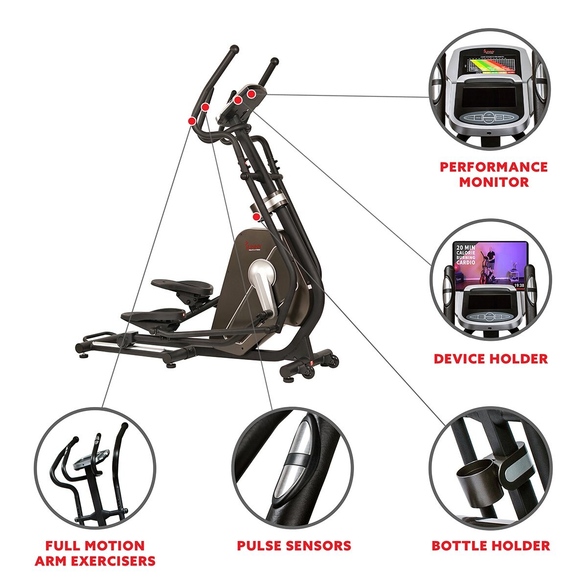 Sunny Health & Fitness SF-E3862 ellipticals - View #6