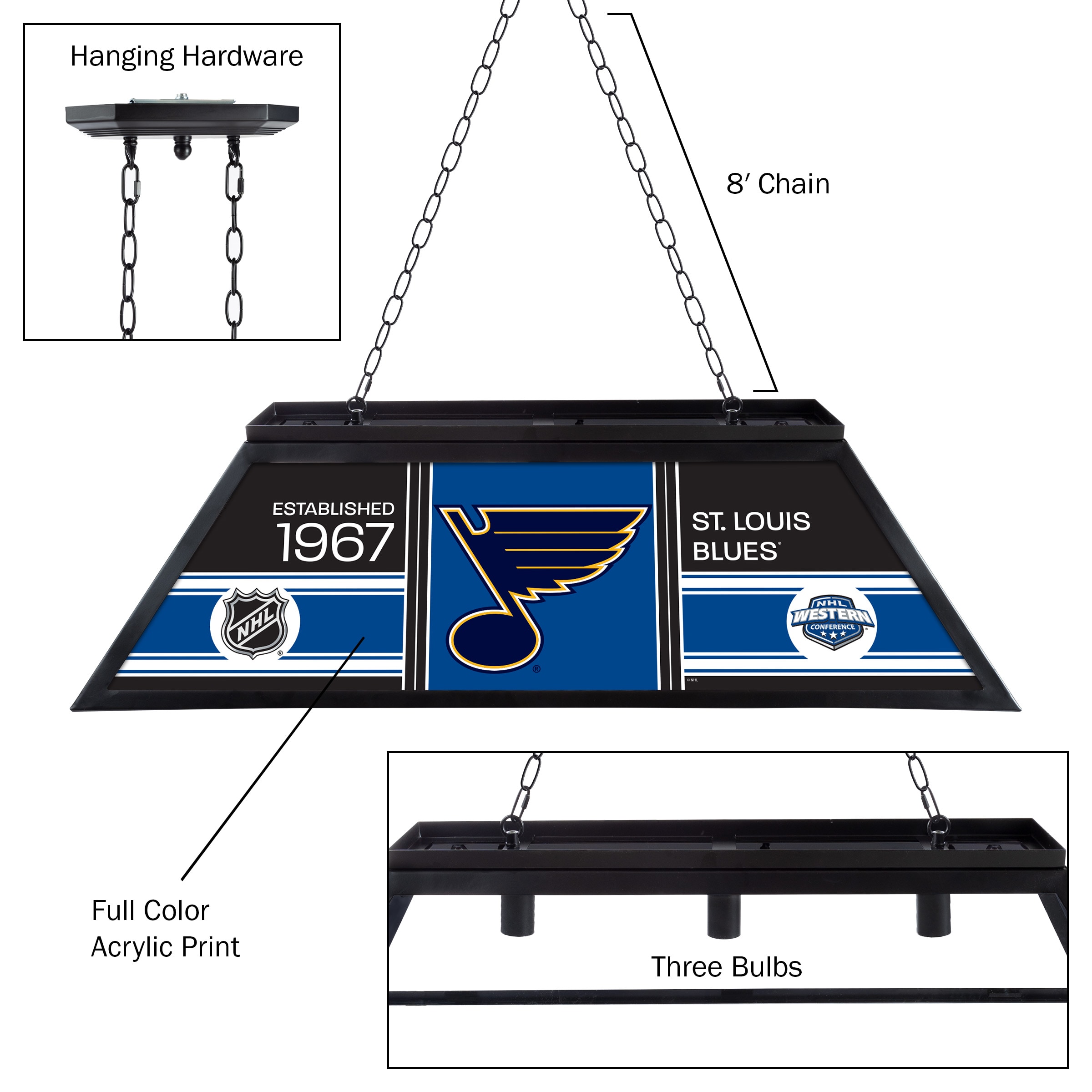 Trademark Gameroom NHL4400-SLB-PCH Pool-Table-Lighting - View #4