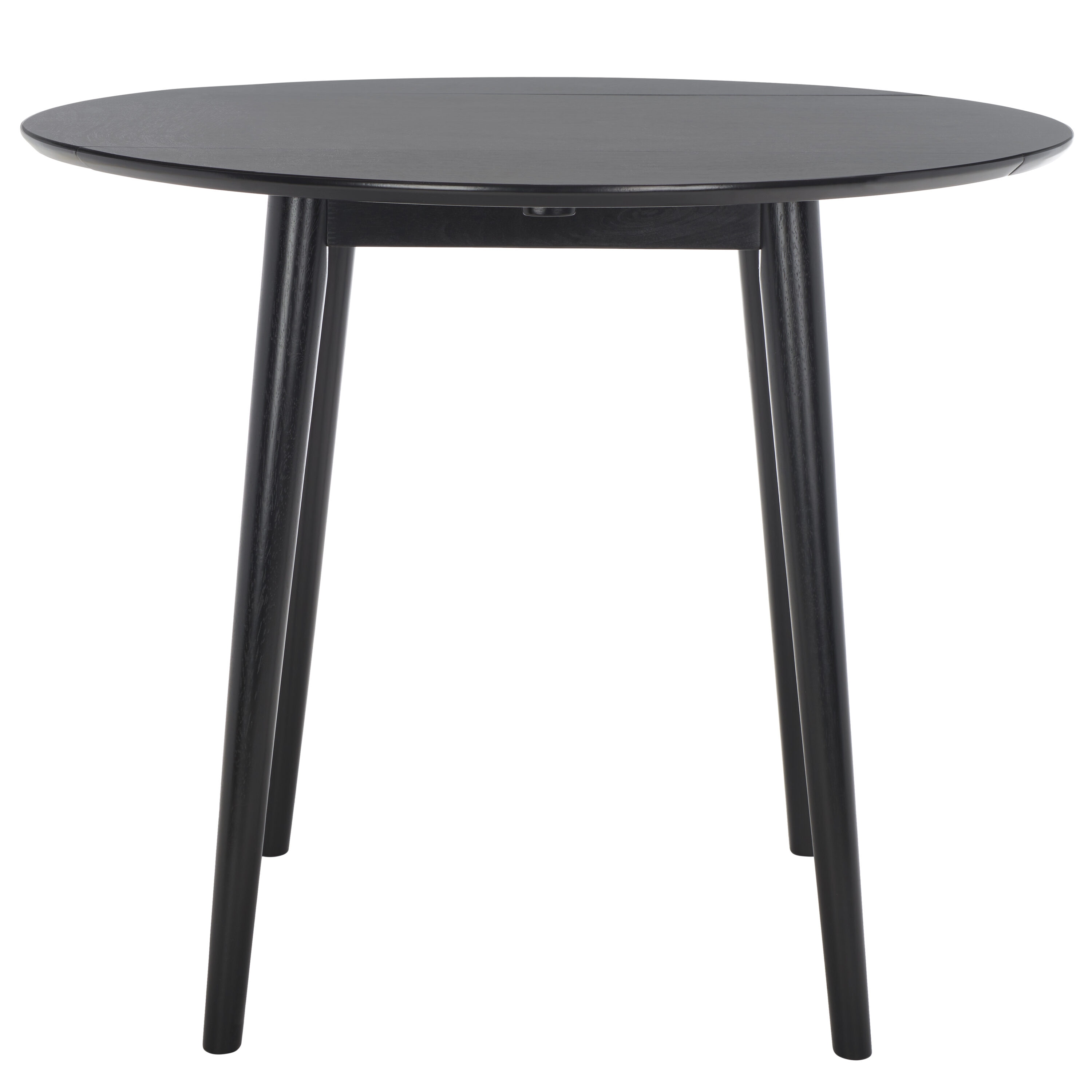 Lovell 35" Black Wood Folding Round Dining Table