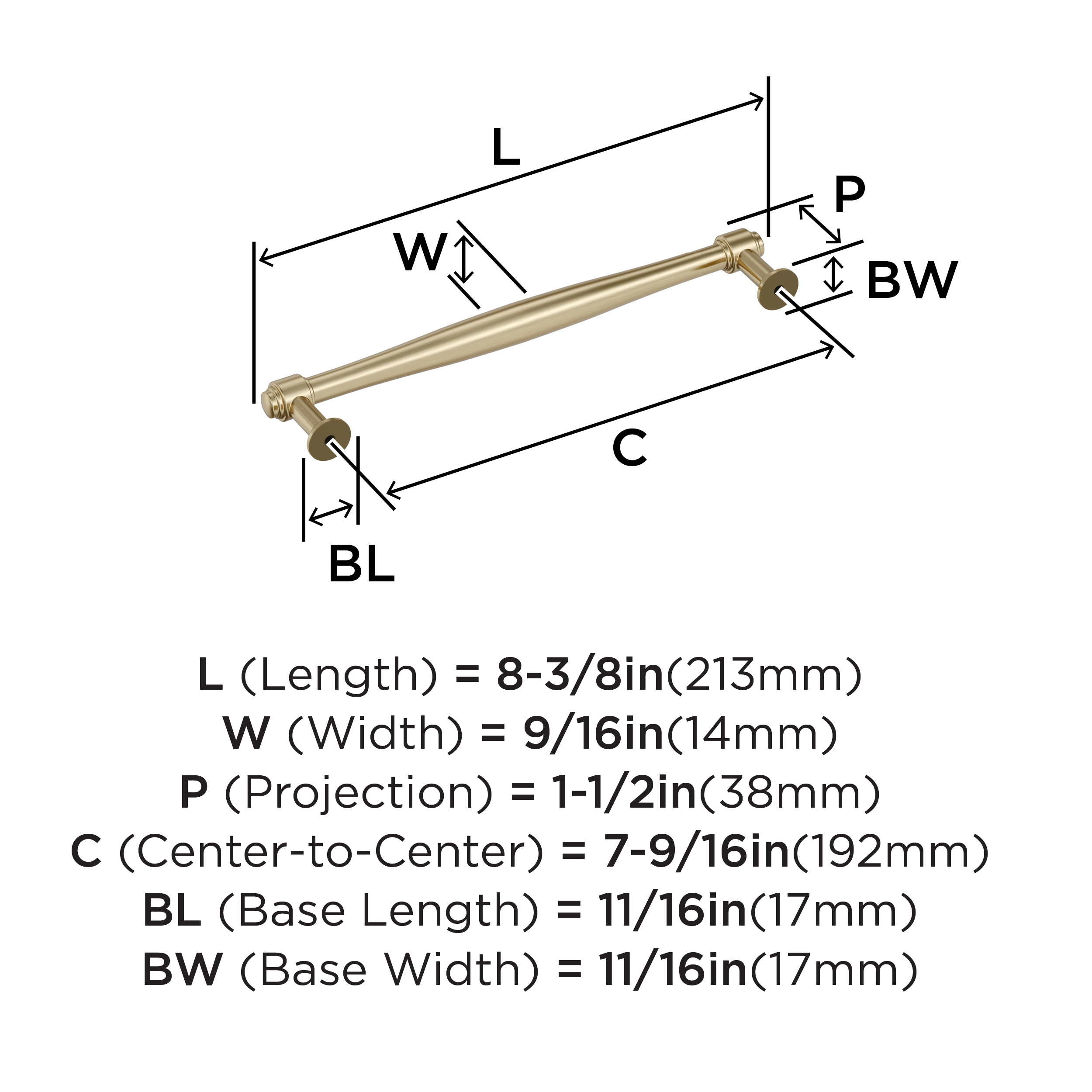 Amerock BP37725BBZ Cabinet-Pulls - View #4