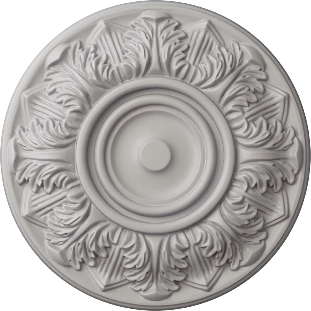 Ekena Millwork CM13WHUWF Whitman 13-in W x 13-in L Ultra Pure White Polyurethane Ceiling Medallion