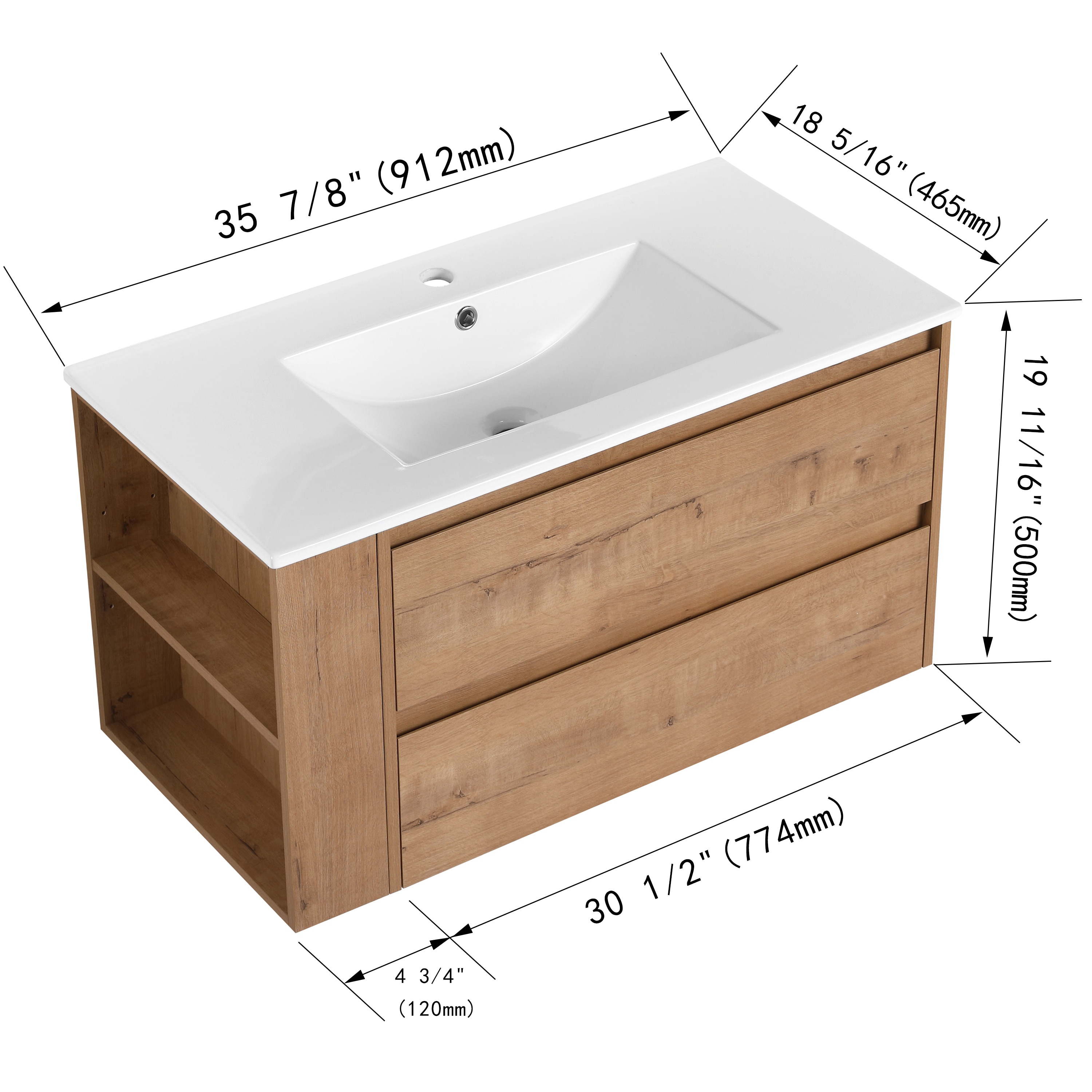 Forclover QNM-0936-CAW Bath-Vanity-Combo - View #3