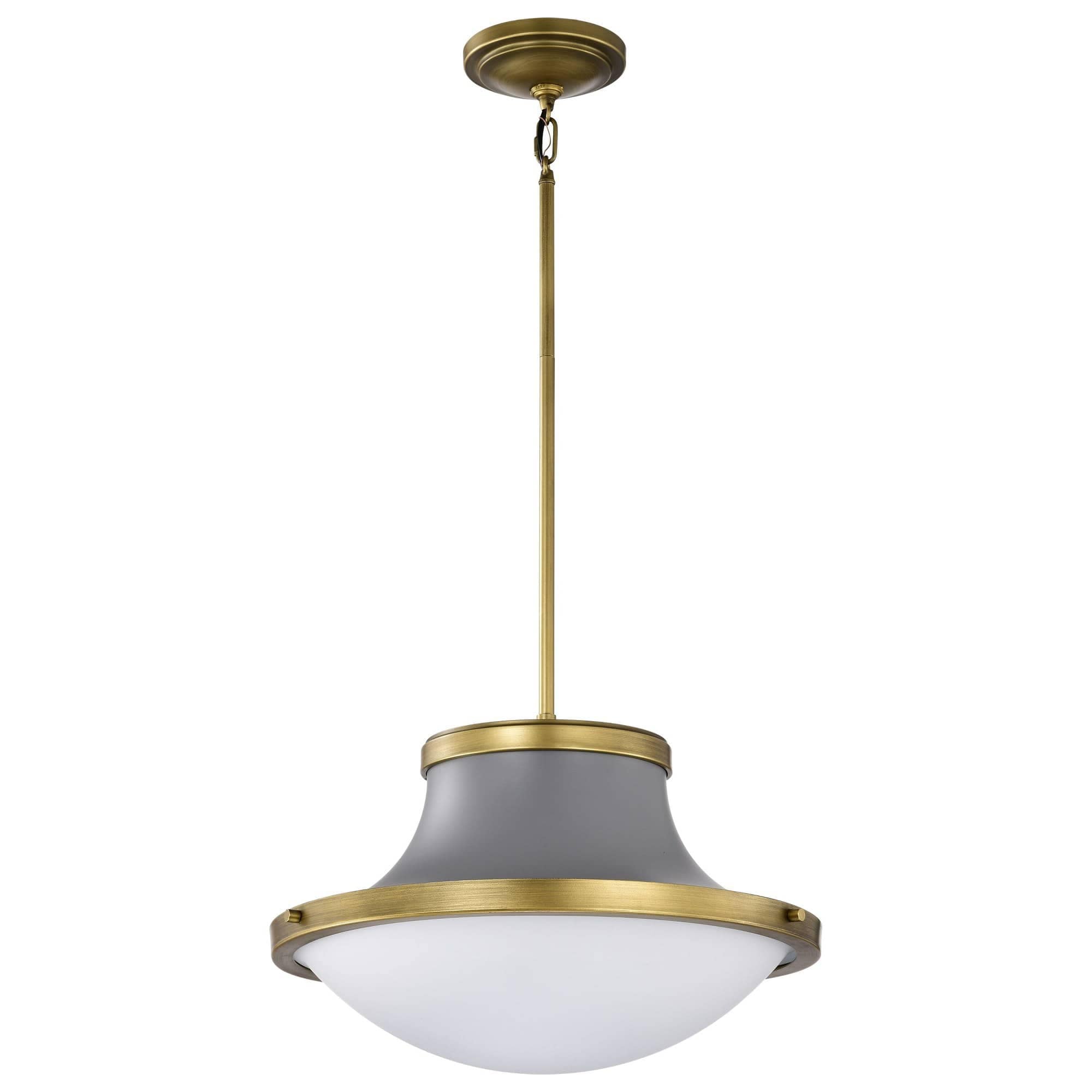 Nuvo Lighting A-NUVO-60/7918 Lafayette 1 - Light Matte Gray Iron Darkgray Contemporary Steel Pendant Light