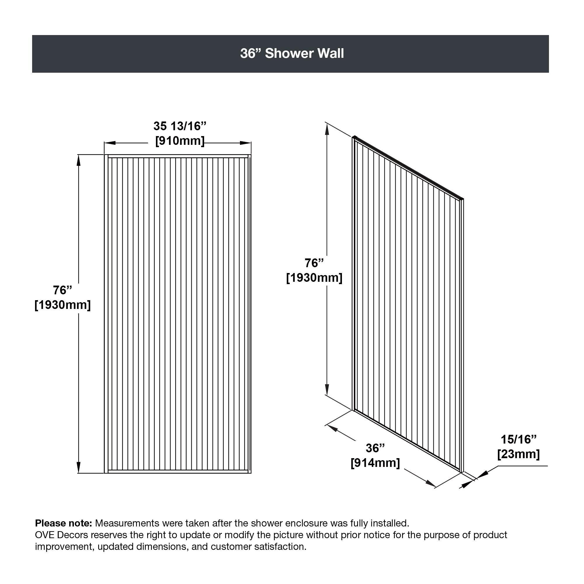 OVE Decors 15WTU-DELF36-BLK Shower-Doors - View #3