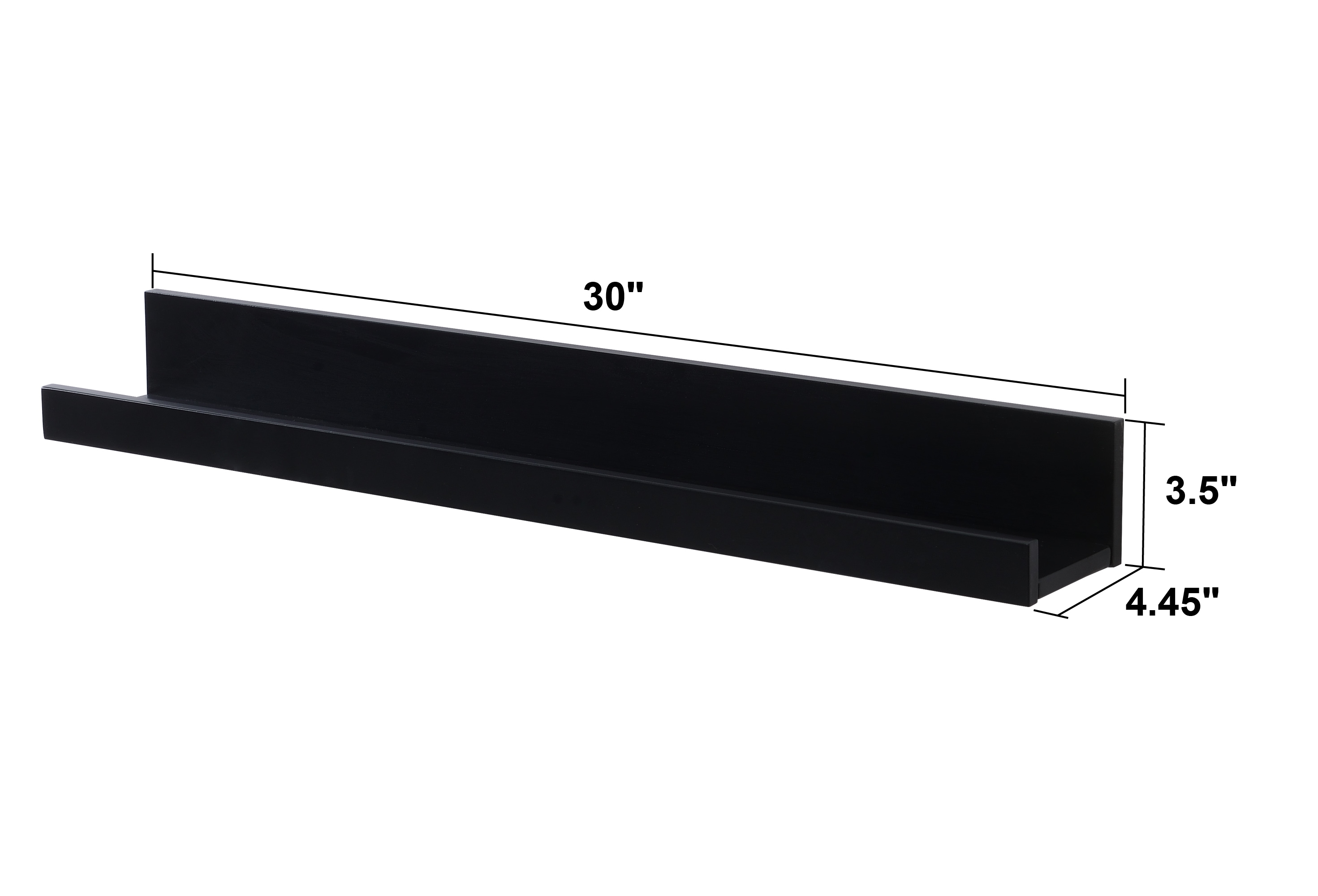 Lloyd Premium Black Wall Shelf