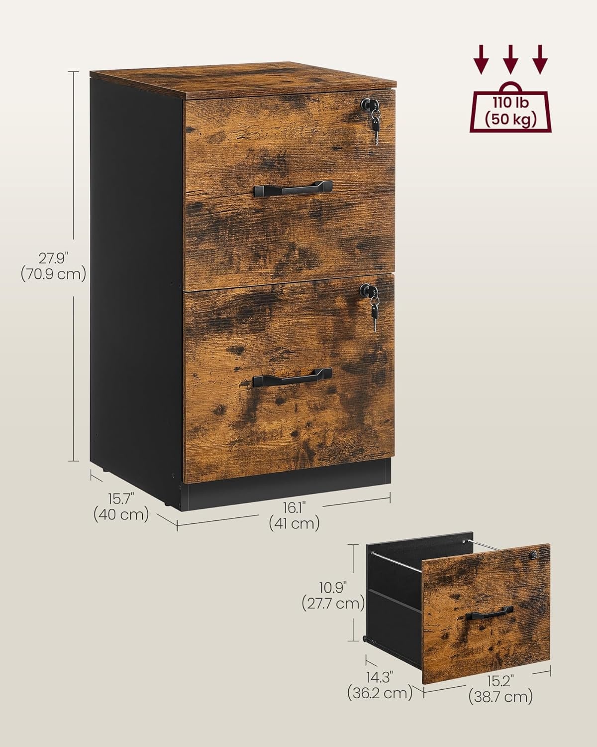 SONGMICS HOME OFC061B01 Filing-Cabinets - View #3
