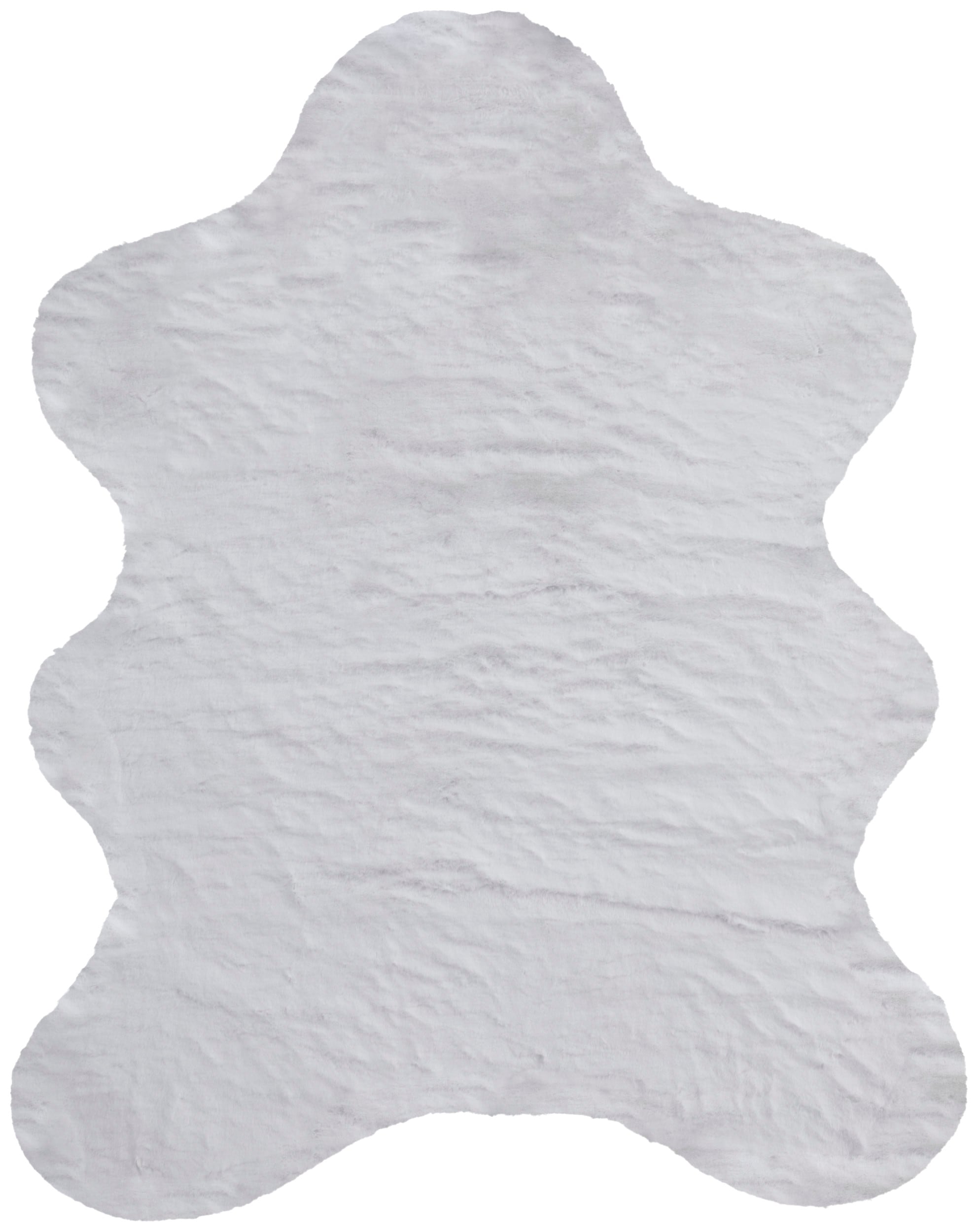 Room Envy LXVR4506WHT000S66 Len 5 x 6 (ft) Loomed Polyester Snow White Half-round Indoor Solid Global Area rug