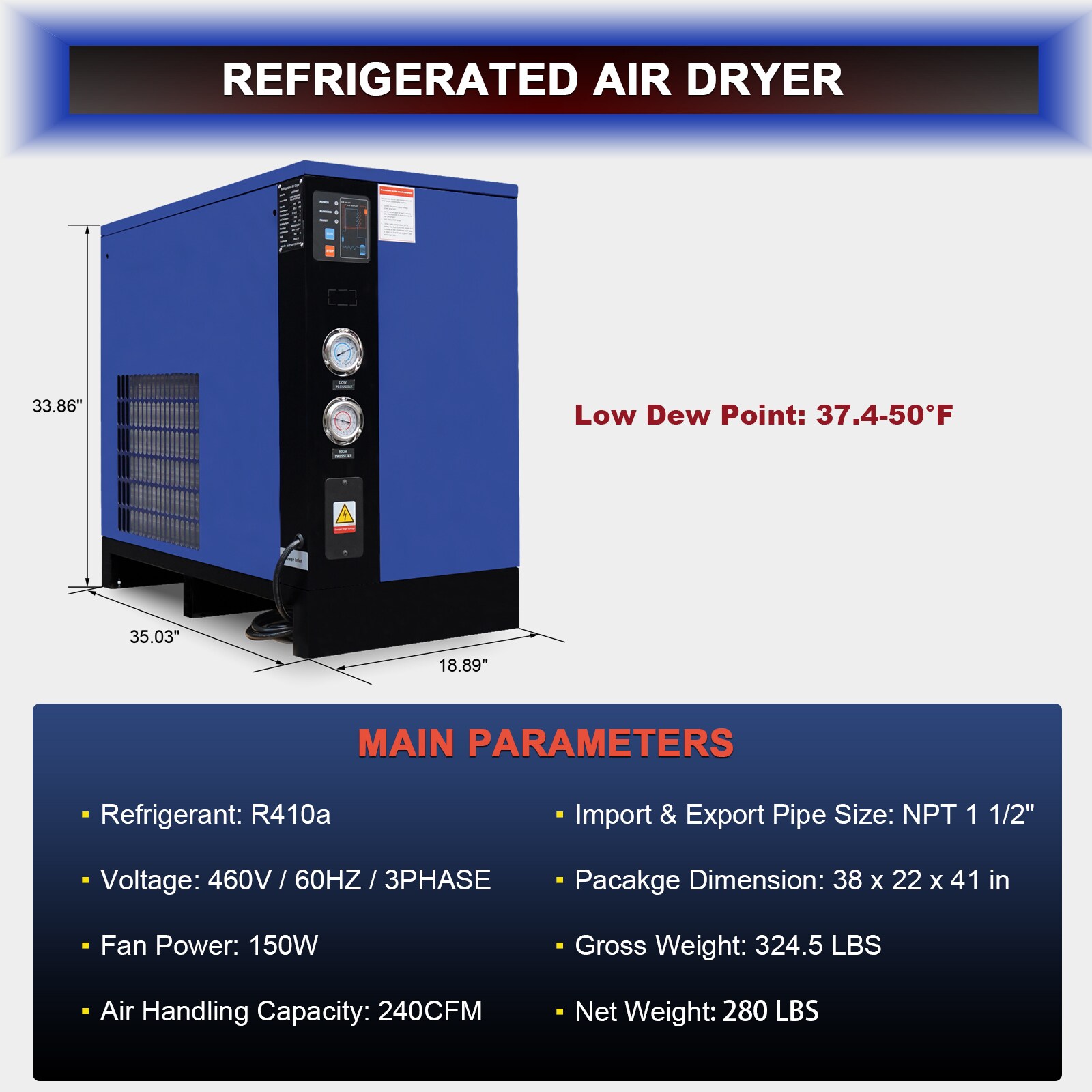 ModernLuxe L3P-N818P370120S Air-Compressors - View #2