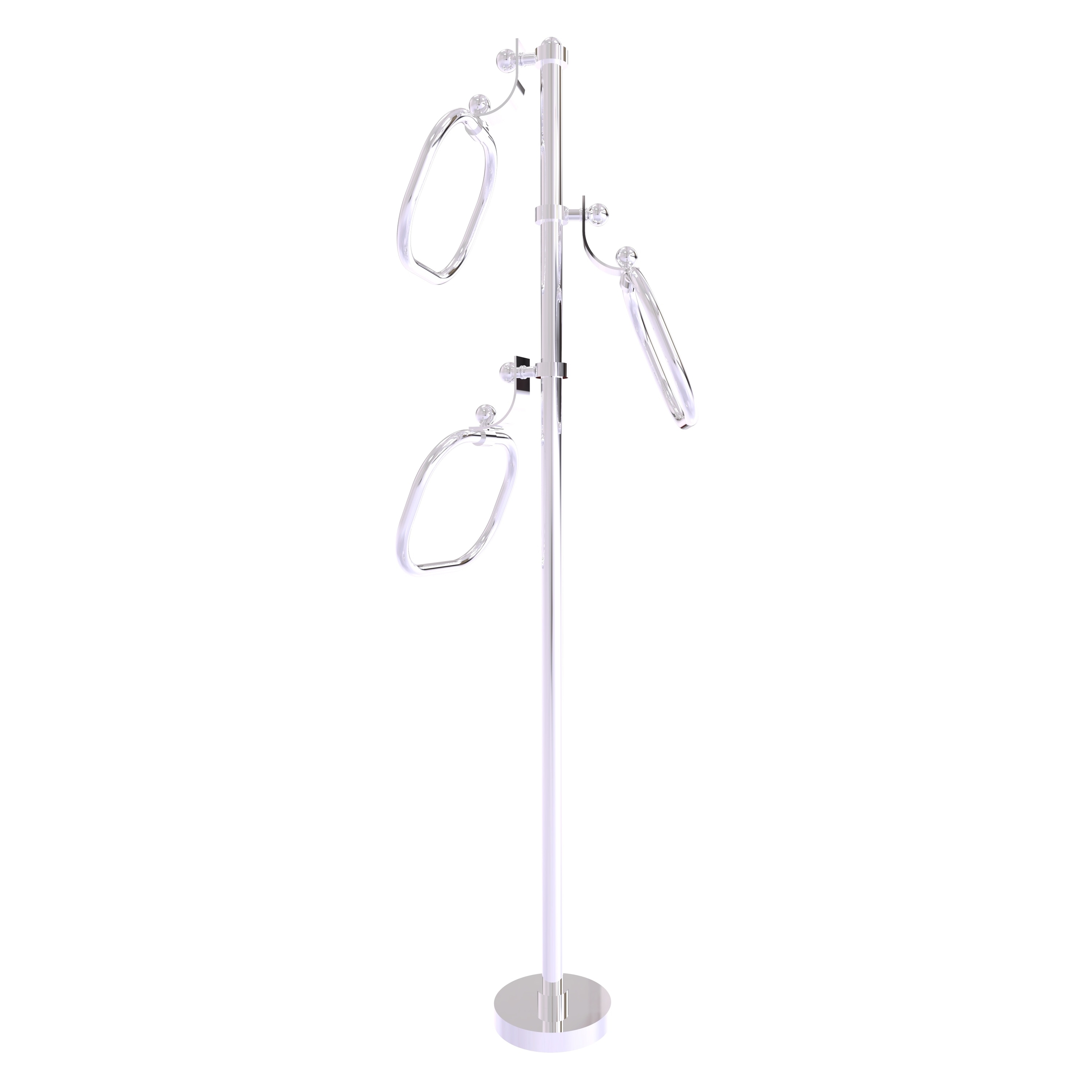 Allied Brass TS-83-PC Polished Chrome Freestanding floor Single Towel Ring