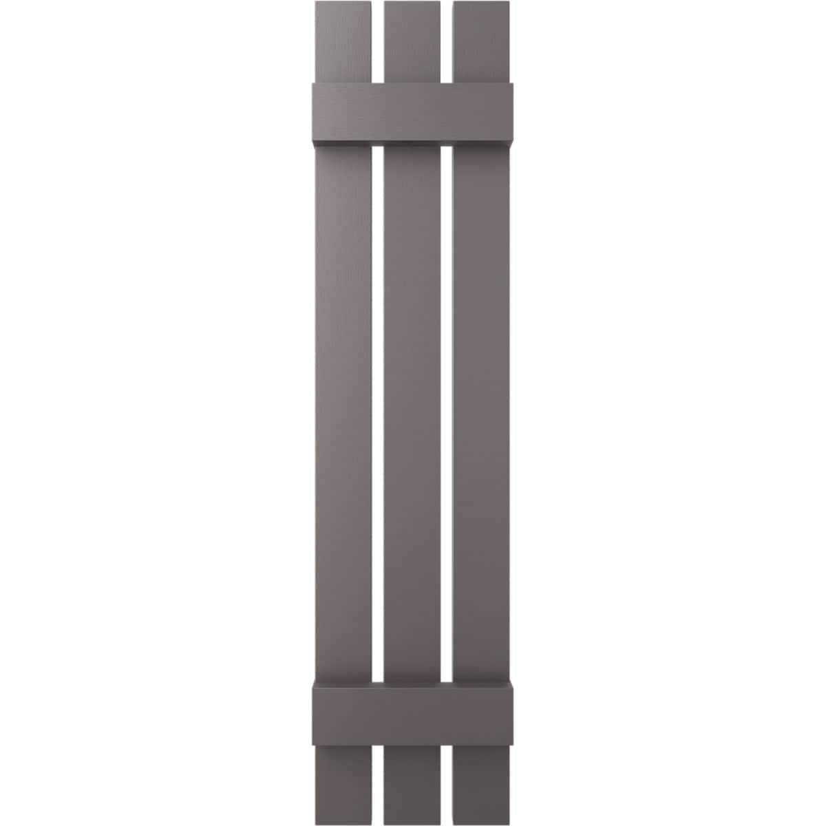 Ekena Millwork LS3S12X07100MS 12-in W x 71-in H Musket Brown Board and batten Spaced Exterior Shutters ( 2 -Pack )
