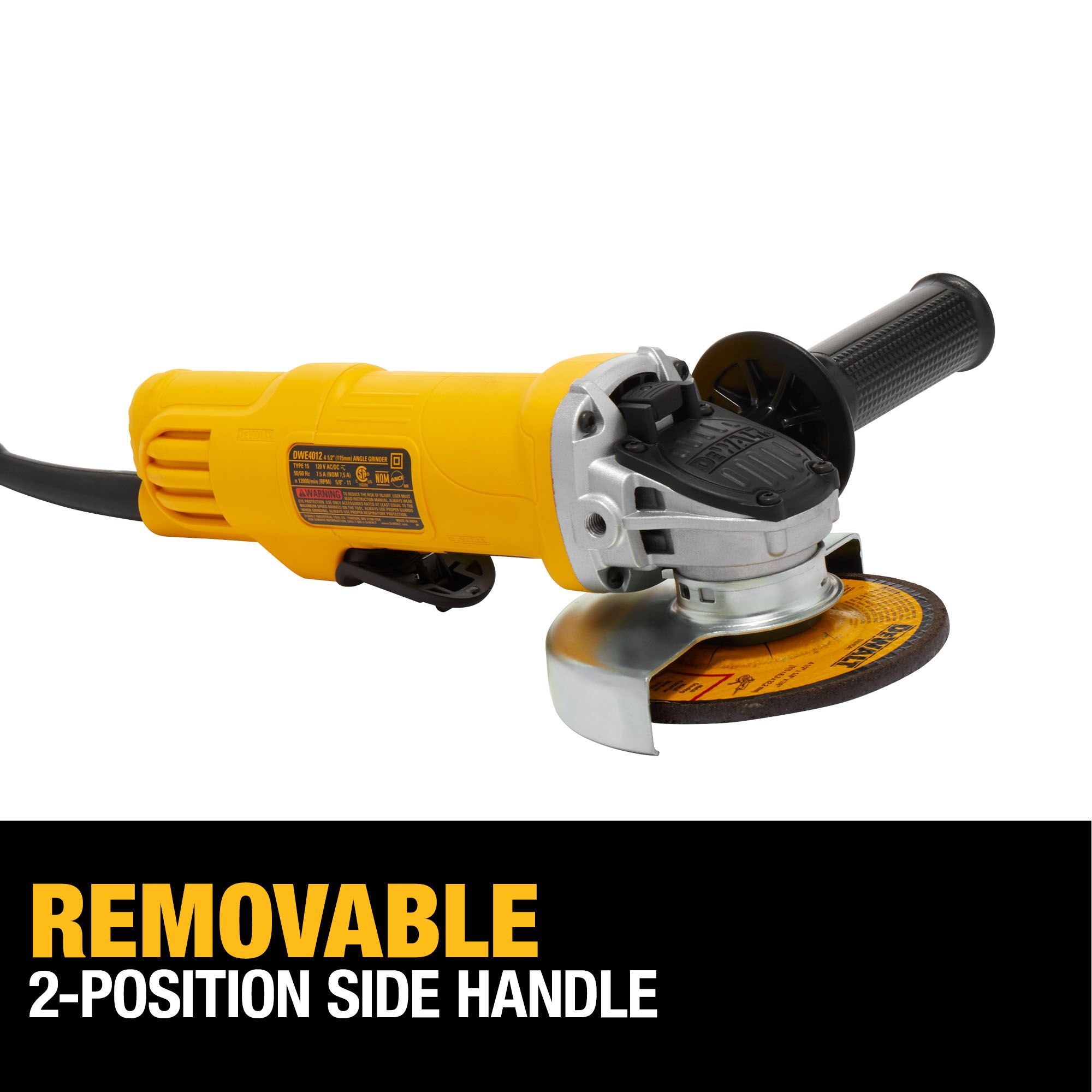 DEWALT 4.5-in Sliding Switch Corded Angle Grinder & Diamond 4-in