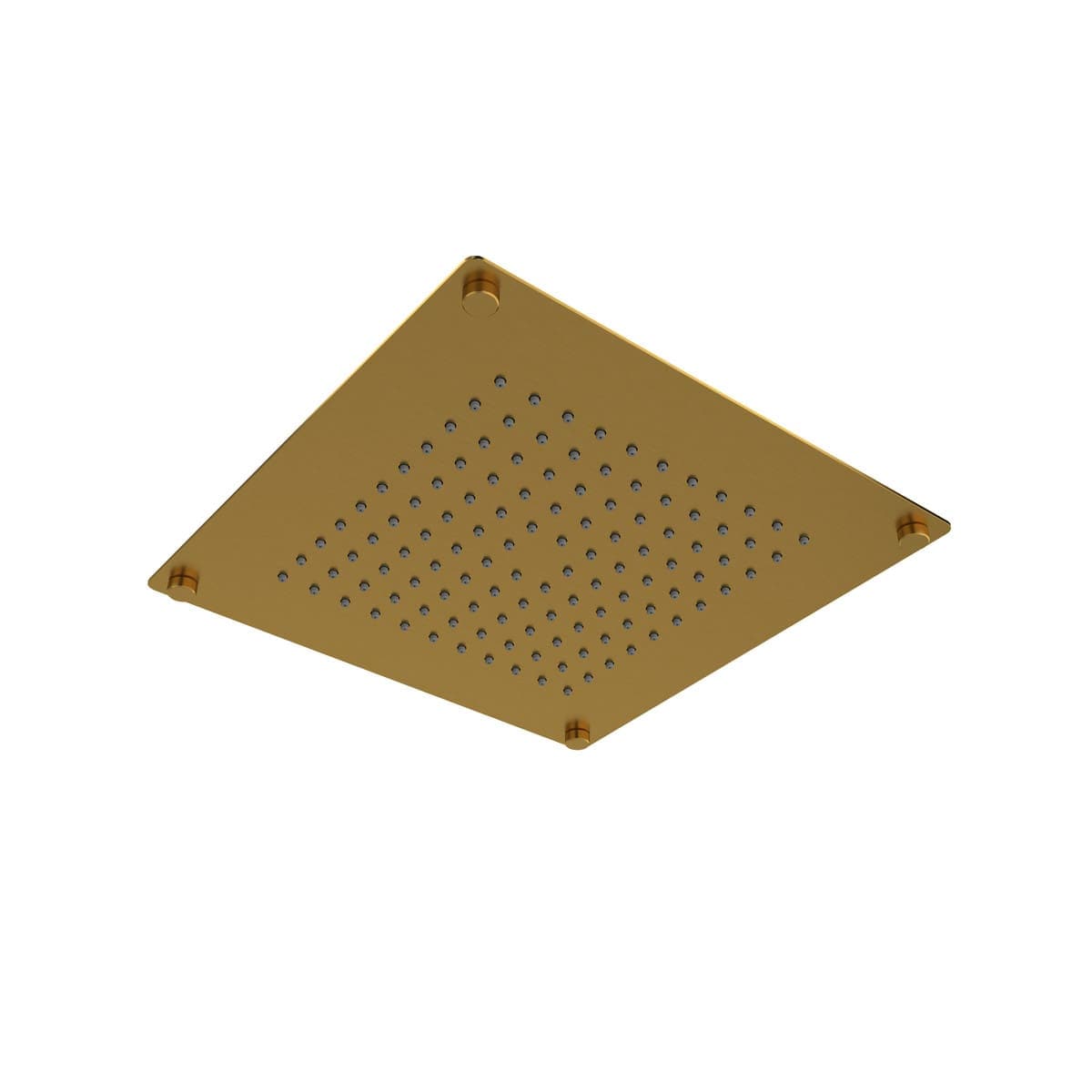 Riobel 480BG 10 inch Single Function 2 GPM Square Wall or Ceiling Mount Shower Head in Brushed Gold