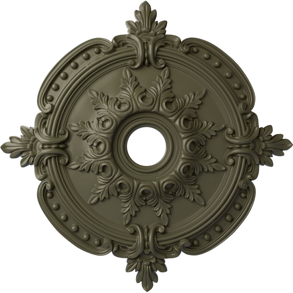 Ekena Millwork CM28BEPTF Benson Classic 28.375-in W x 28.375-in L Painted Turtle Polyurethane Whole Ceiling Medallion