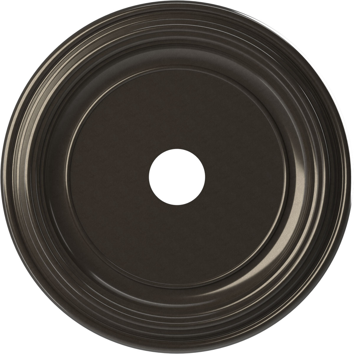Ekena Millwork CMP22TRCCH Traditional Thermoformed 22-Inches W x 22-Inches L Traditional Painted Metallic Charcoal PVC Whole Ceiling Medallion