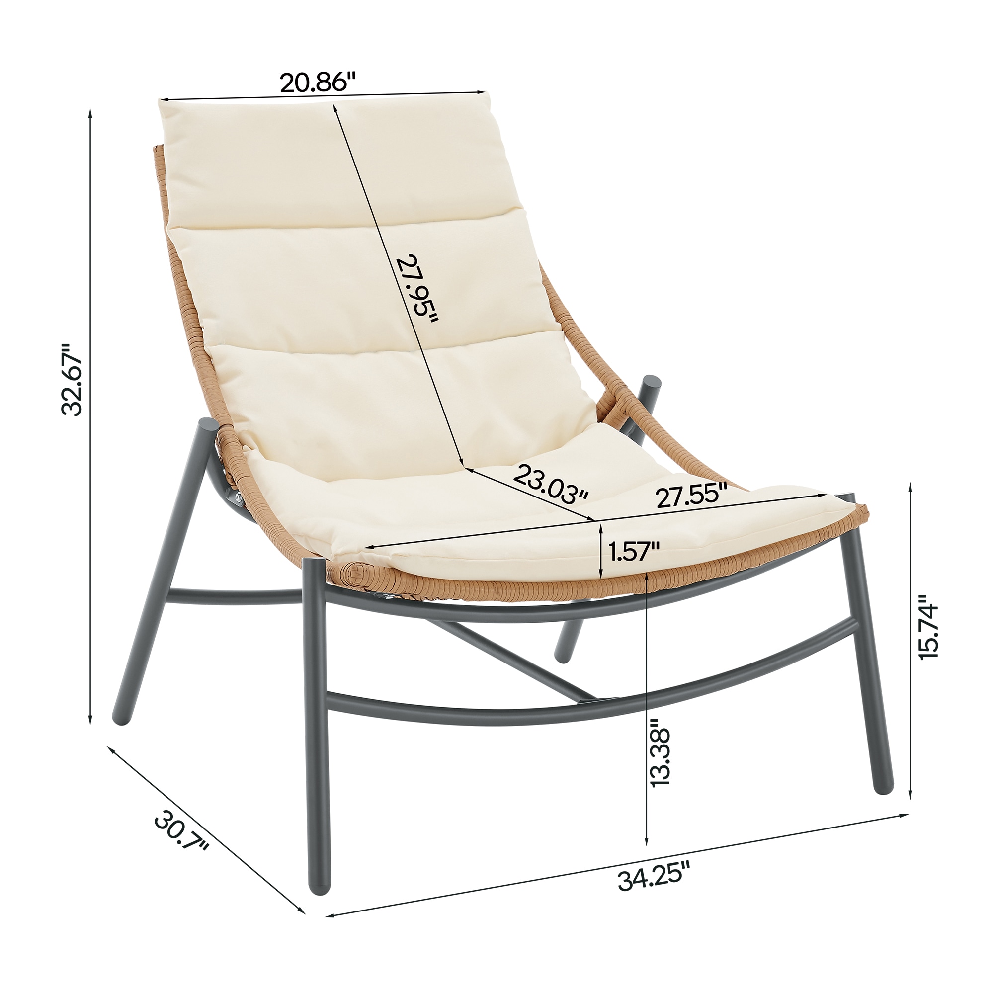 Manhattan Comfort OD-CV021-CR Patio-Conversation-Sets - View #3