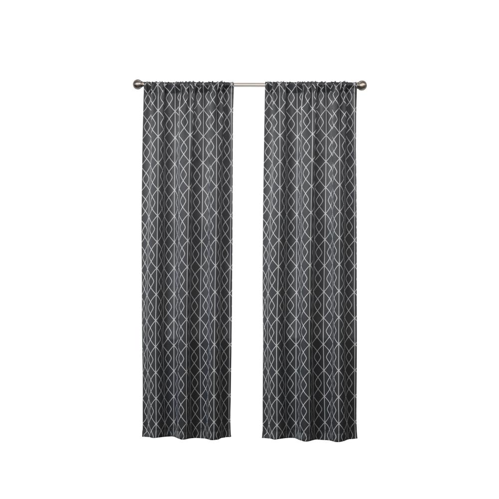 Eclipse 17269037095SMK 95-in Smoke Polyester Blackout Rod Pocket Single Curtain Panel