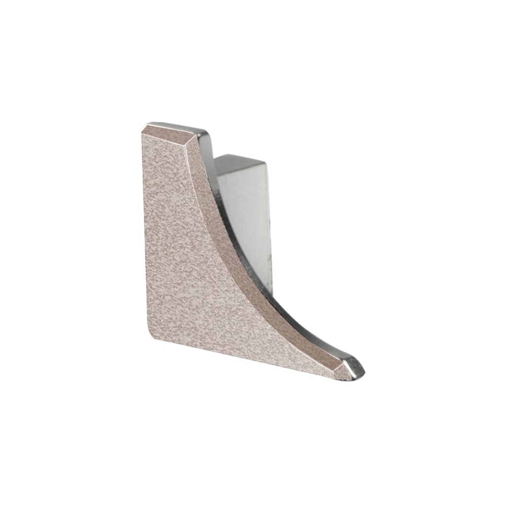 Schluter Systems EL/AHKA/TSC Dilex-AHKA 0.25-in W x 0.5-in L Cream textured color-coated aluminum Aluminum End caps Tile Edge Trim