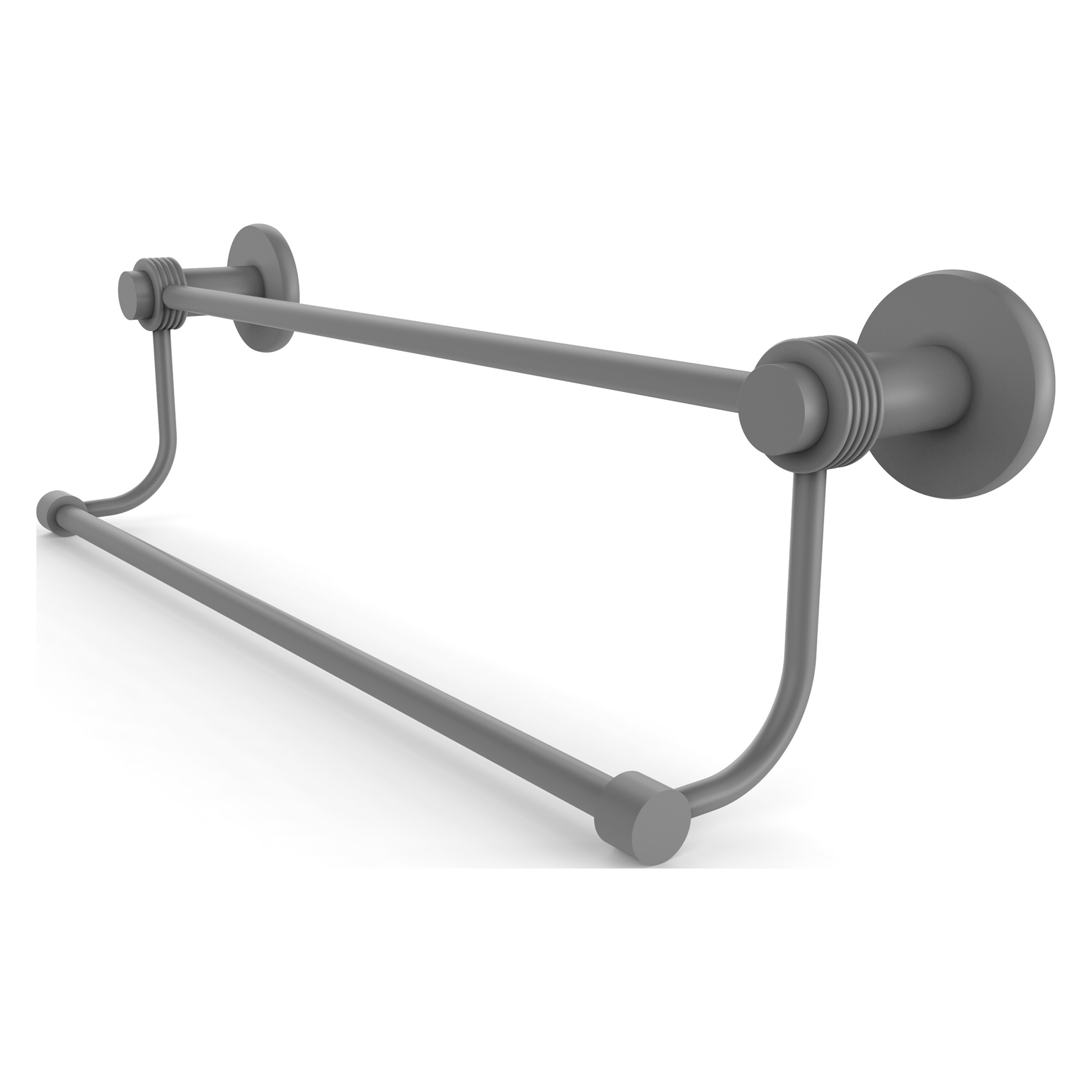 Allied Brass 9072G/18-GYM Mercury 18-in double Matte Gray Wall mount Double Towel Bar