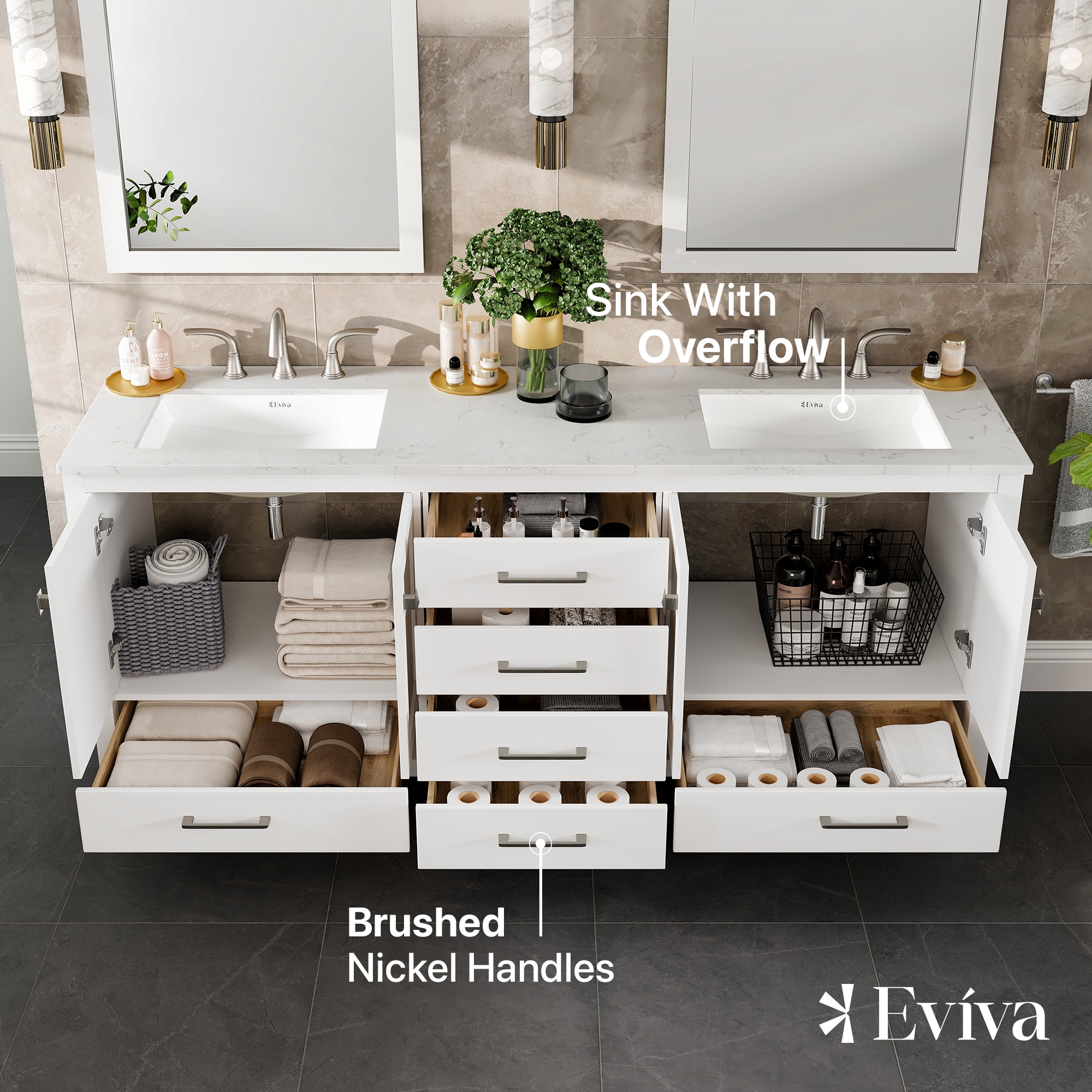 Eviva EVVN412-78WH-Q Bath-Vanity-Combo - View #3