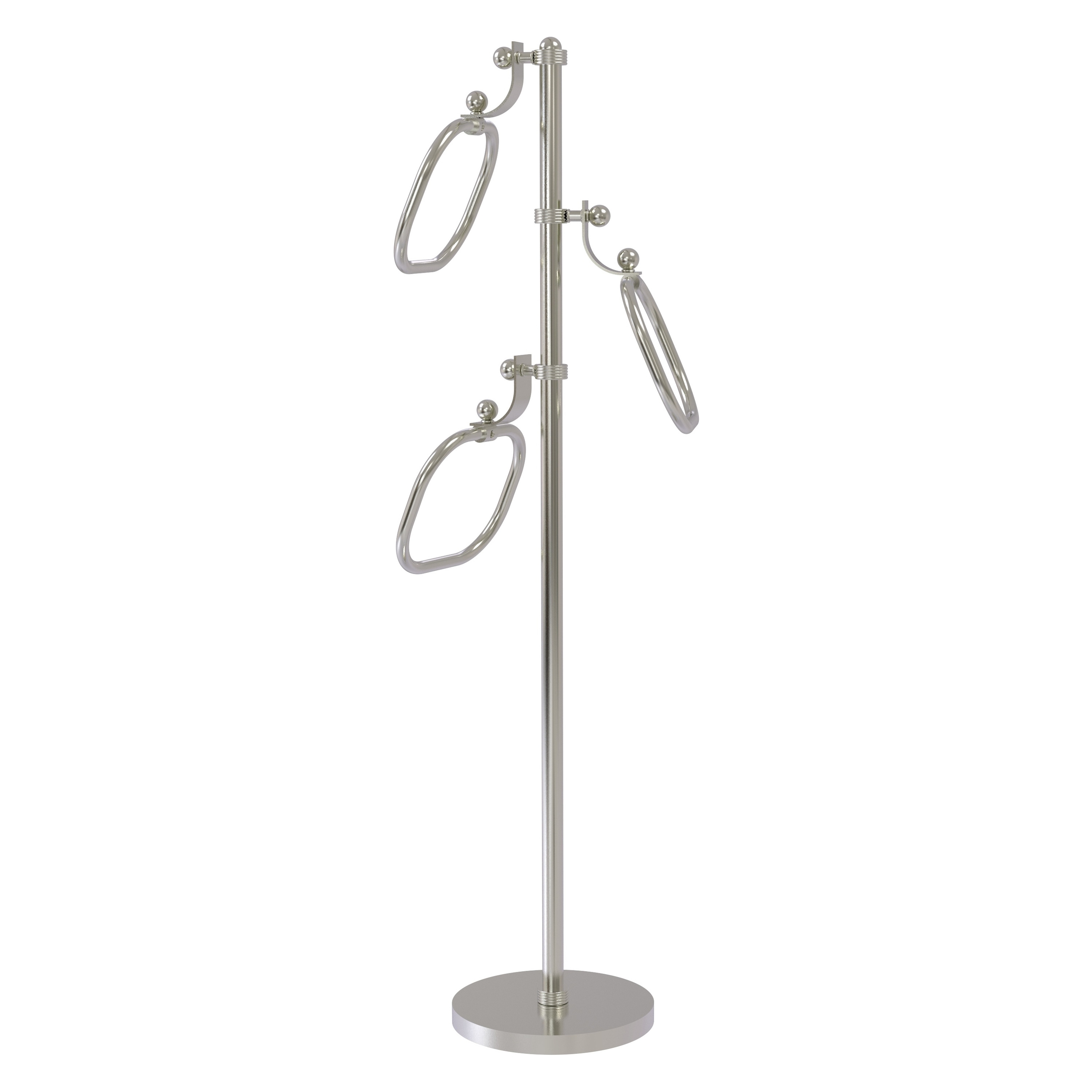 Allied Brass TS-83G-SN Satin Nickel Freestanding floor Single Towel Ring