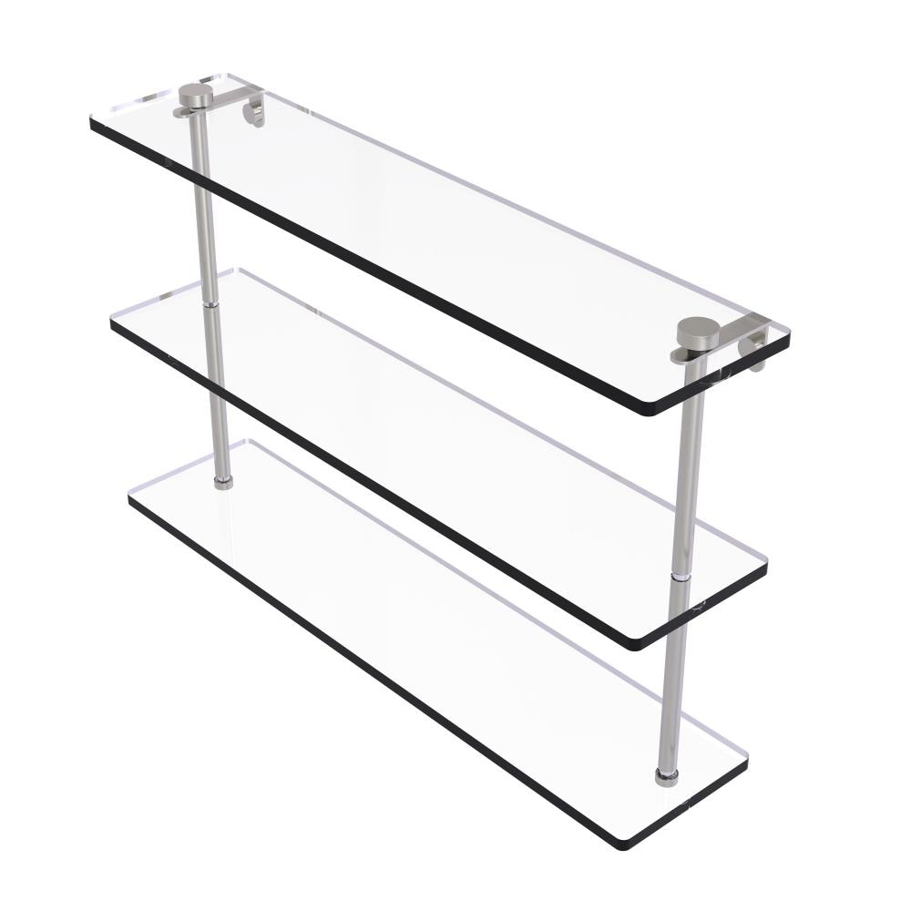 Allied Brass NS-5/22-SN Satin Nickel 3 -Tier Wall mount Bathroom Shelf ( 22-in x 15-in x 5-in )