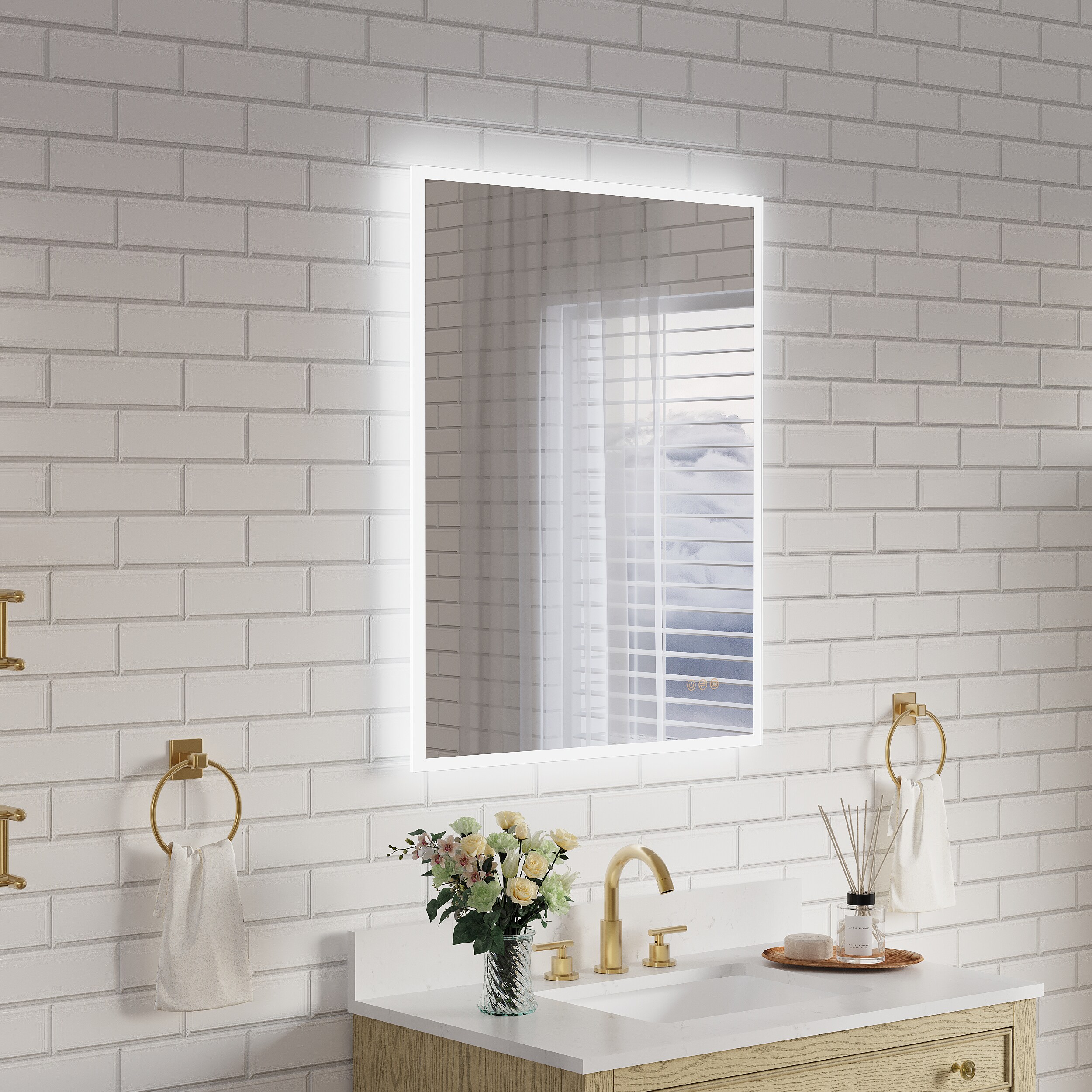 WELLFOR UCS-10FL2836 Framed-Bath-Mirrors - View #2