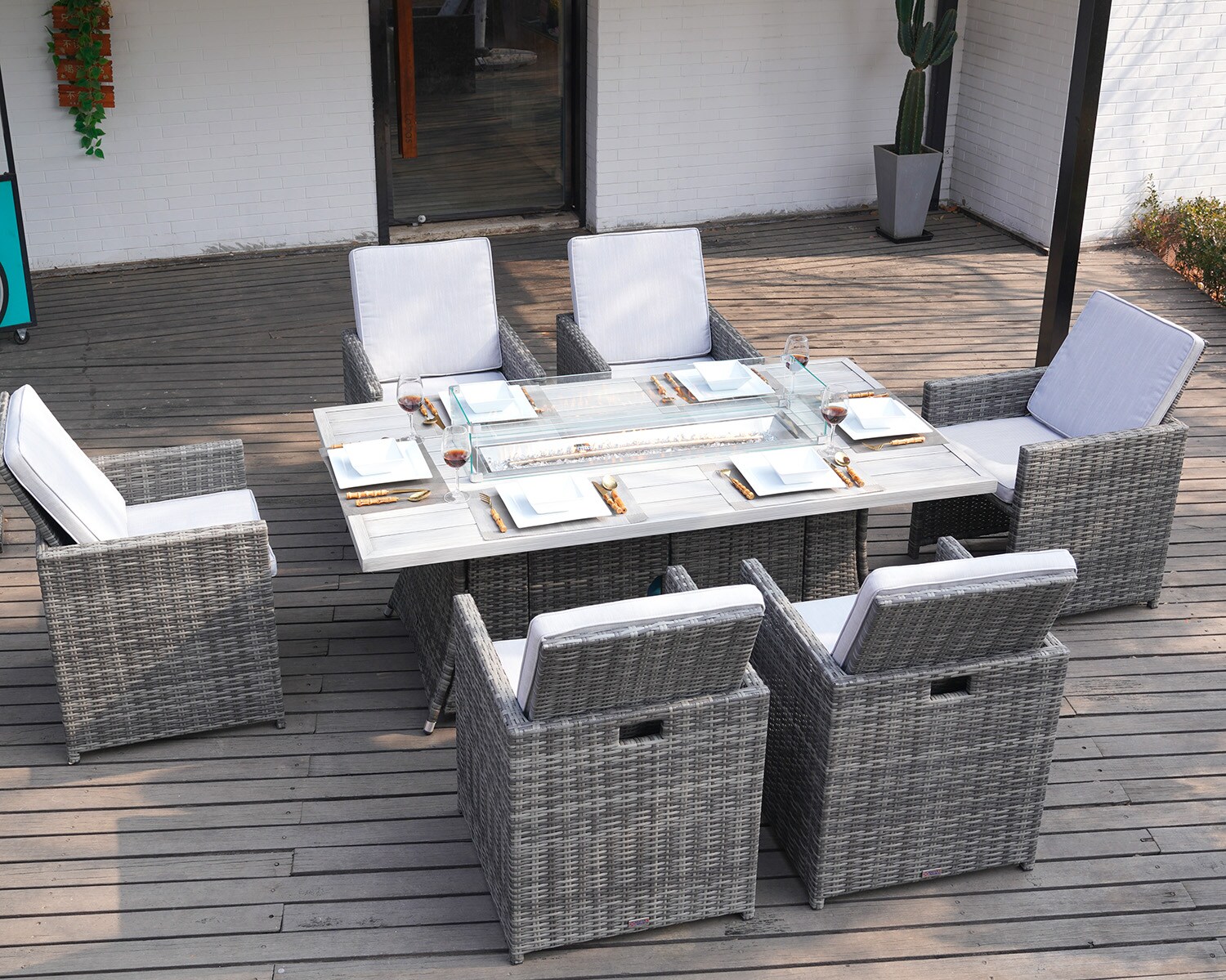 Direct Wicker DWG-06RA34-GR Patio-Dining-Sets - View #5