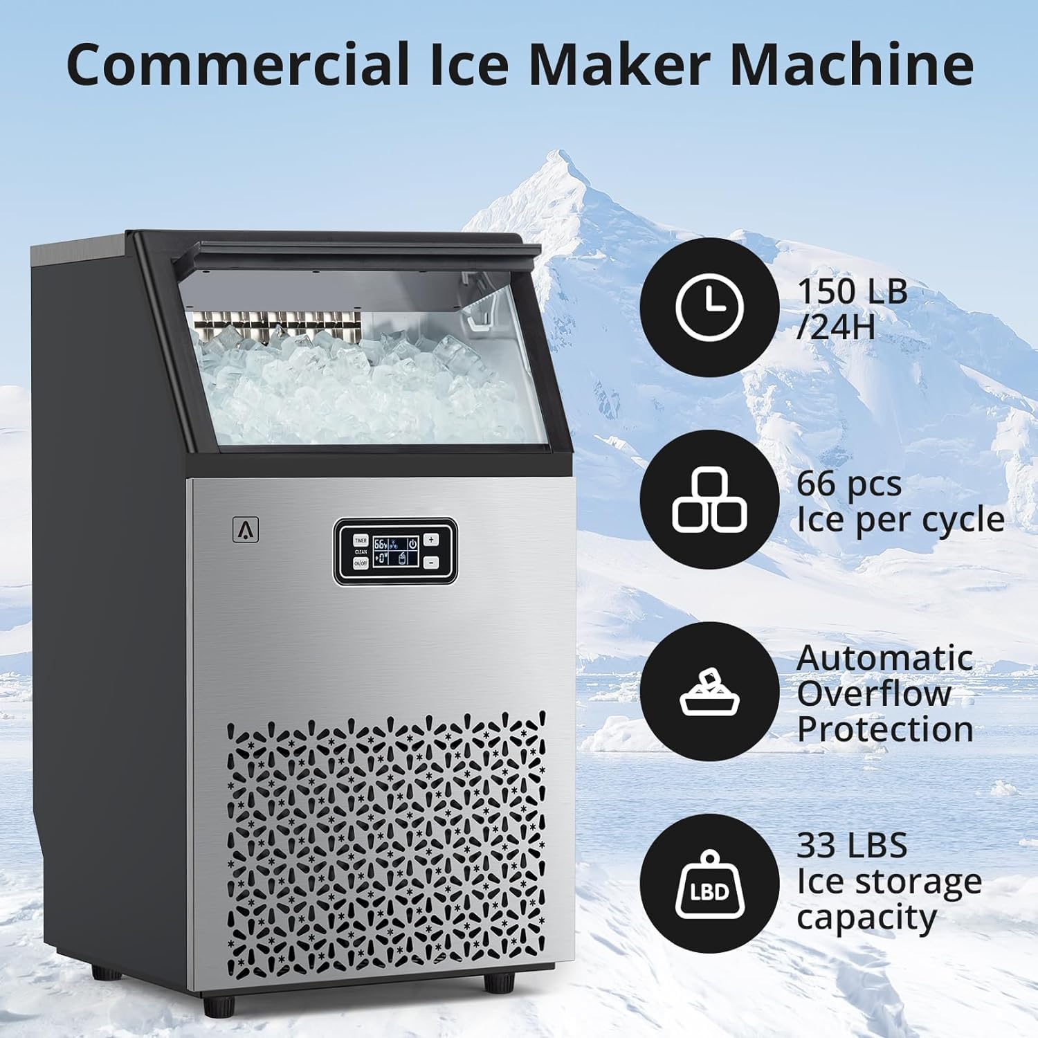 Qeetex LHF-DYQ-PHO-0X7QNH6K Commercial-Ice-Makers - View #4