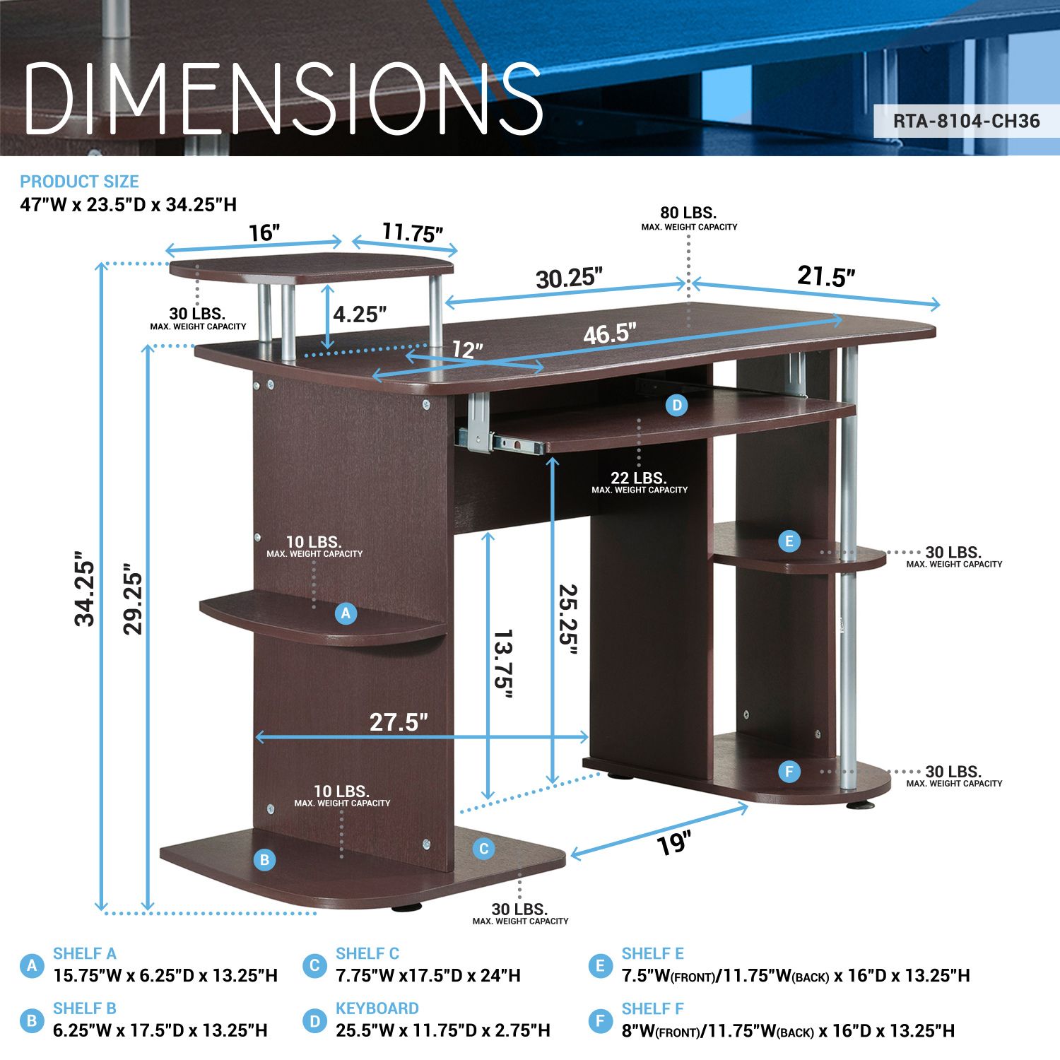 JASMODER RTA-8104-CH36 desks - View #2