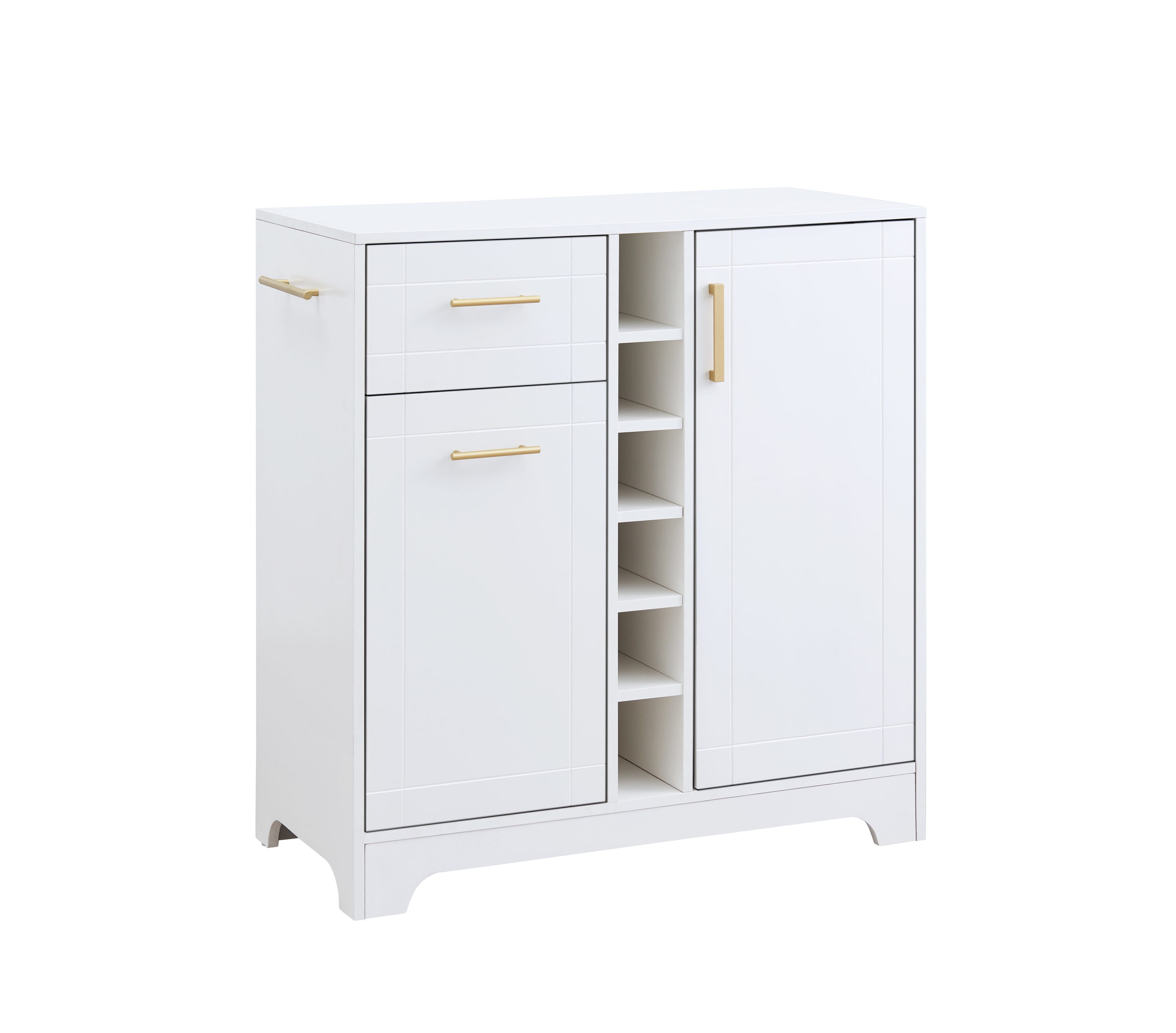 Home Source Industries Jill Zarin 34.3-in x 36.2-in White Rectangle Bar ...