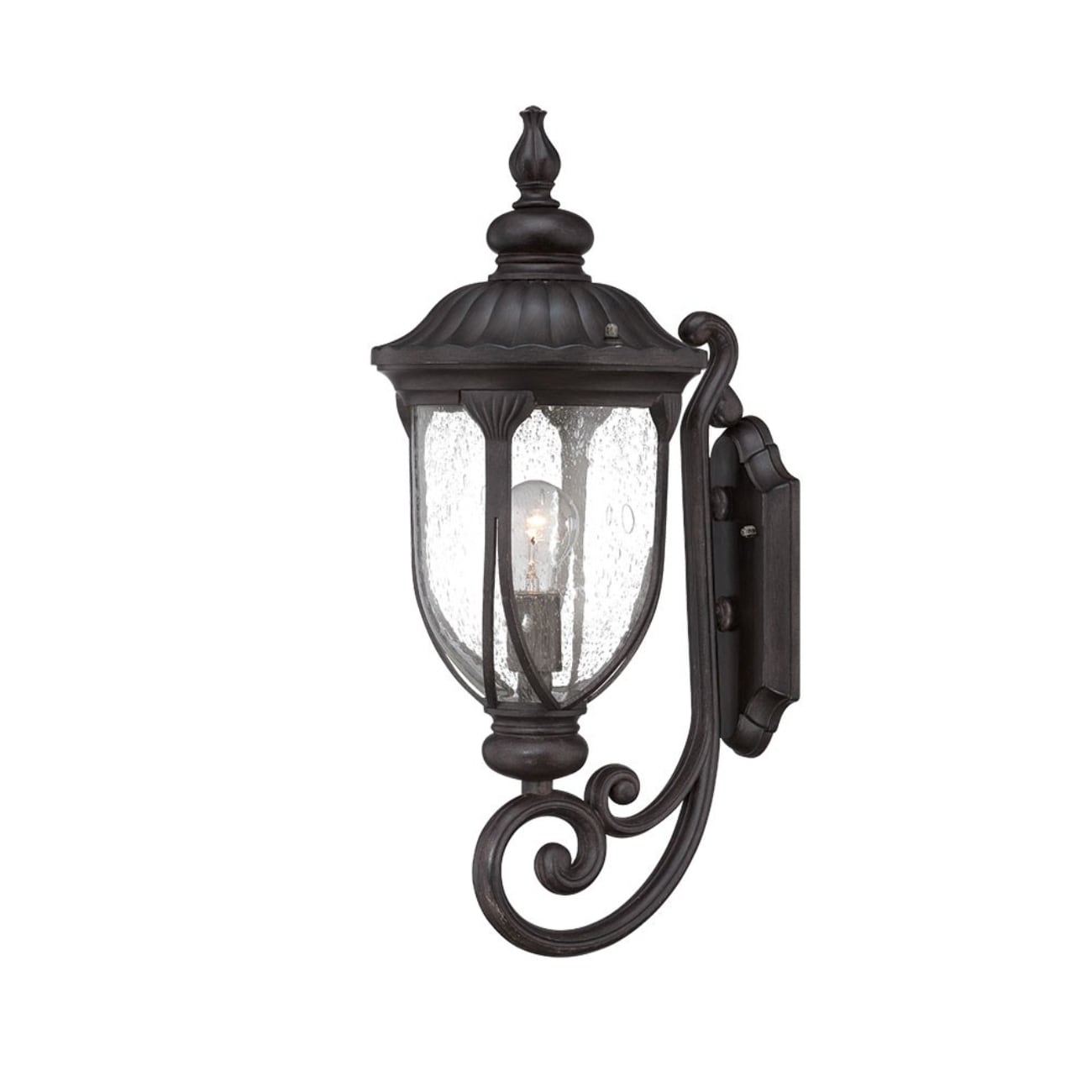 HomeRoots 4000398513 1 -Light 22.5-in H Black Hardwired Outdoor Wall Light