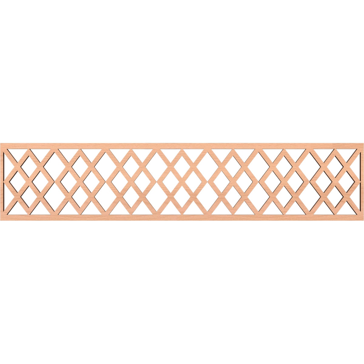 Ekena Millwork MLDB10X46HADAL Hadley Fretwork Flat Trim 10-in x 3.9-ft Alder Brown Unfinished 2155919 Pierced Wall Panel Moulding