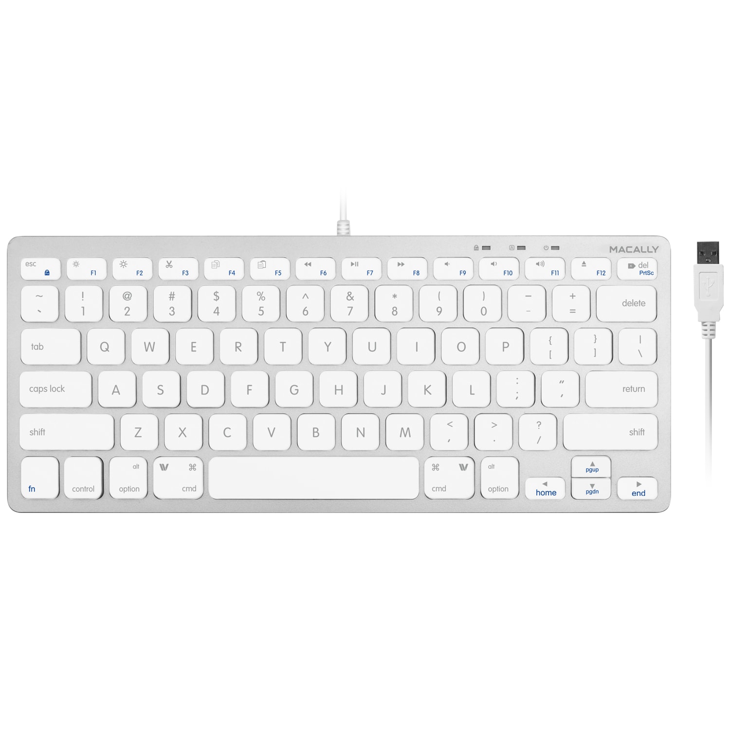 Ideel fisk og skaldyr tilbagebetaling Macally Macally Slim USB Wired Small Compact Aluminum Mini Computer  Keyboard for Apple Mac, iMac, MacBook Pro/Air, Mac Mini, Windows PC  Desktops, Laptop (SLIMKEYCA) in the Computers & Peripherals department at  Lowes.com