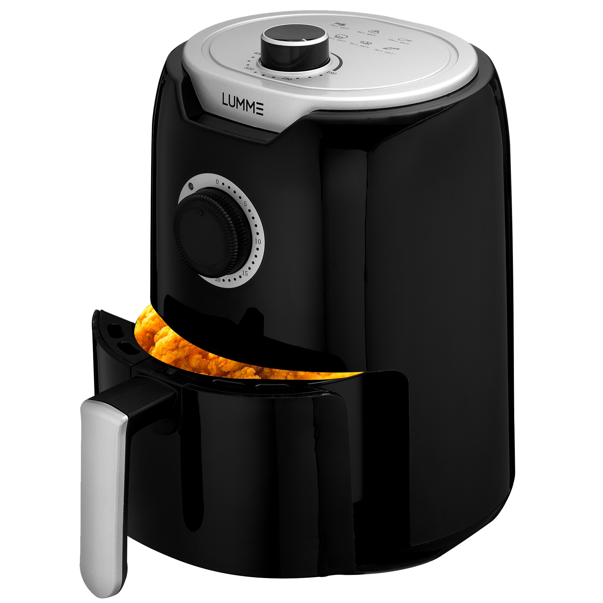 Lumme Black Air Fryer with Manual Temperature Control, 30-Minute Timer,  Easy Clean Removable Basket, Healthy Frying with Little to No Oil in the Air  Fryers department at