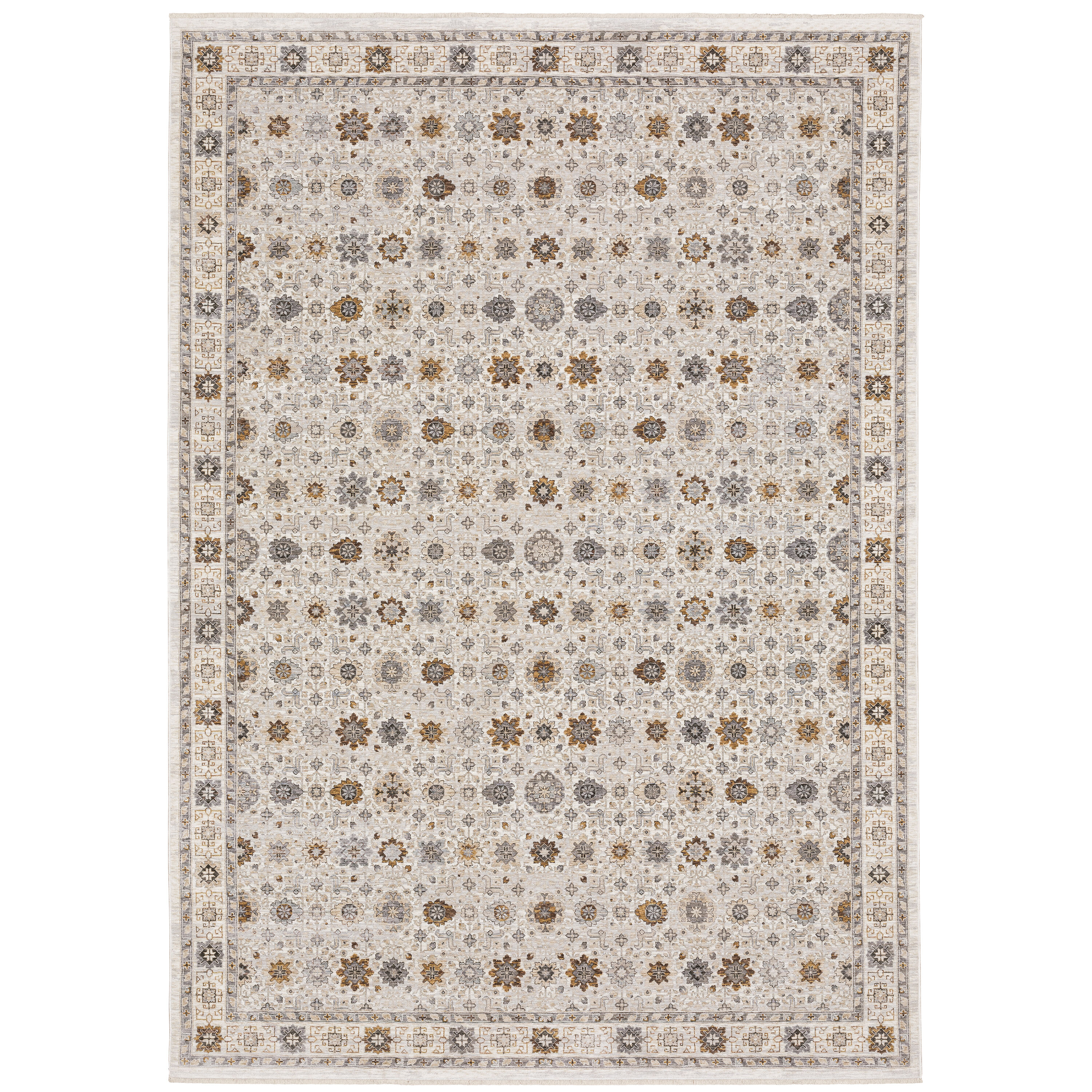 Archer Lane 071MAHAW16L Darrett 6 x 9 (ft) Polyester Ivory Rectangular Indoor Floral/Botanical Persian Area rug
