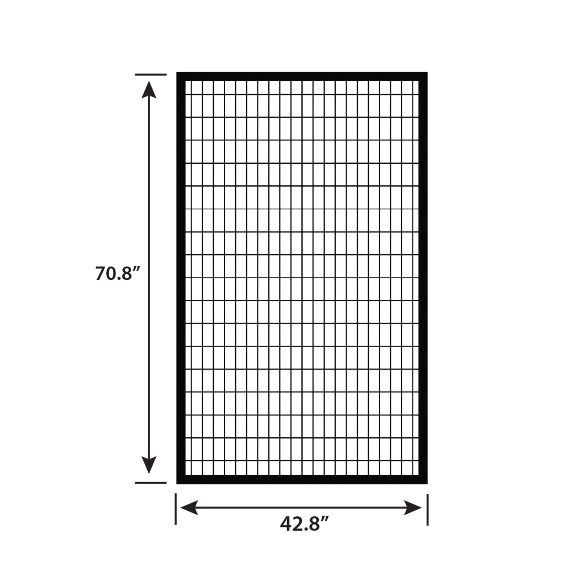 Ironcraft Euro 6-ft H x 4-ft W Black Powder-coat Steel Flat-top Yard ...